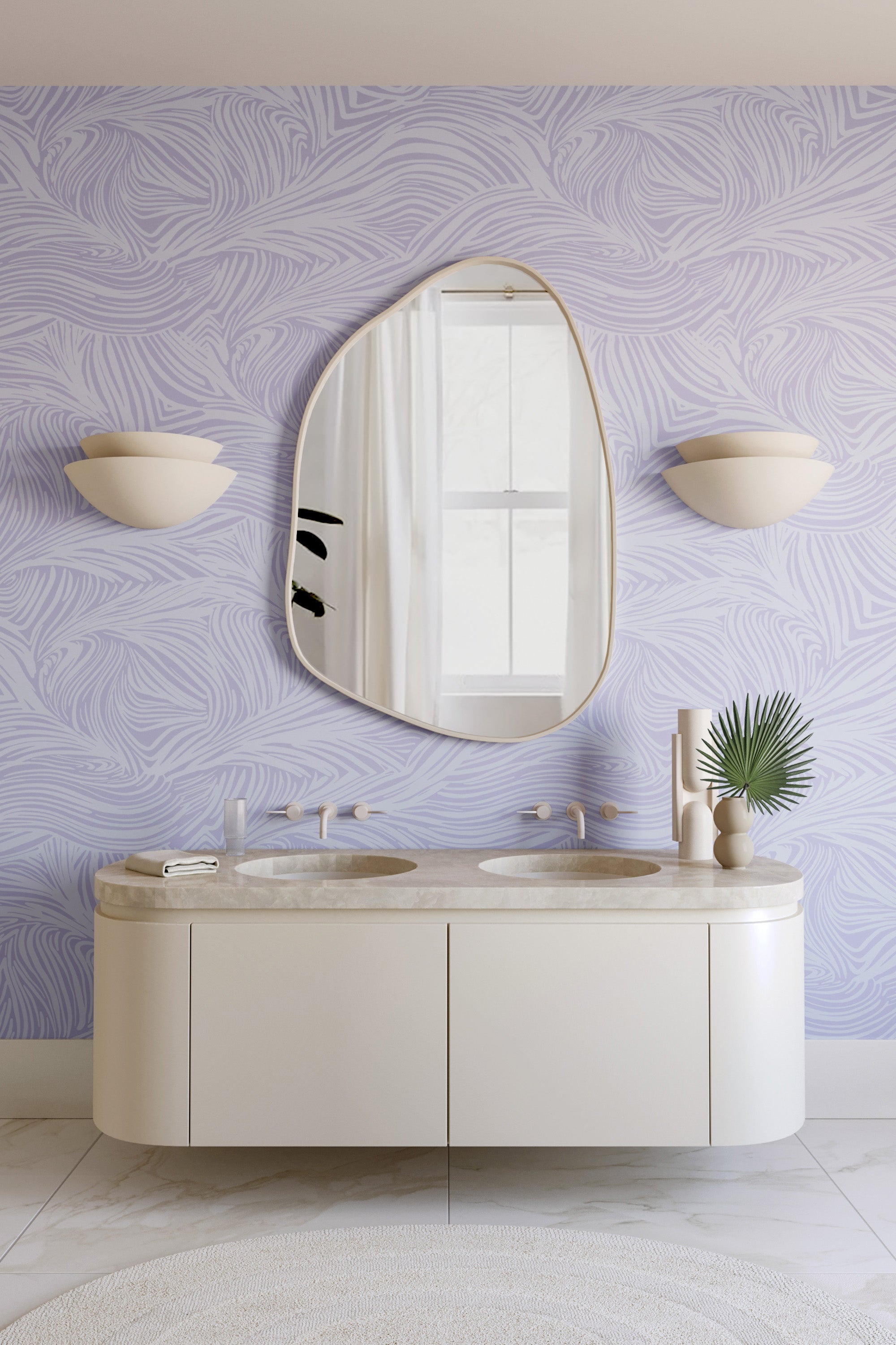 Hay Bale© Wallpaper in Silver Mist