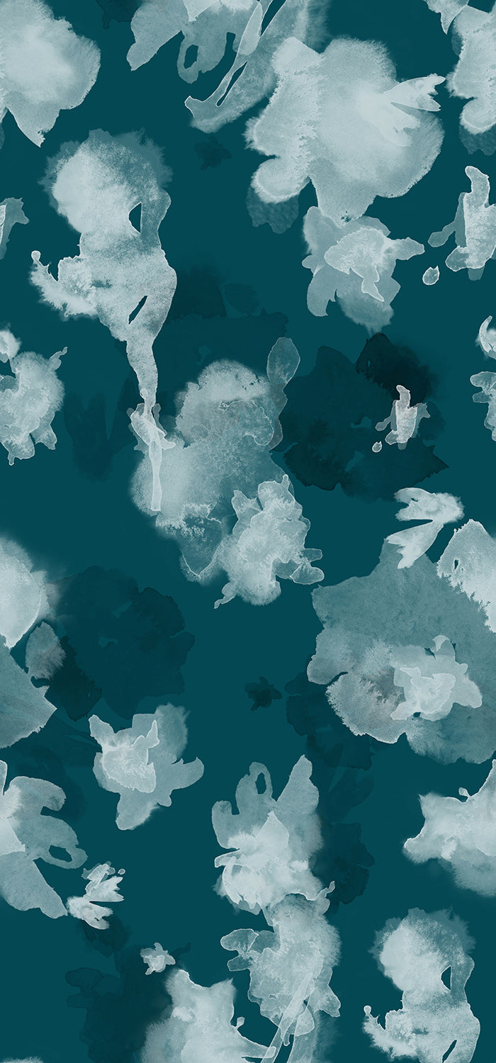 The In the Flowers© Wallpaper in Blue from drop it MODERN
