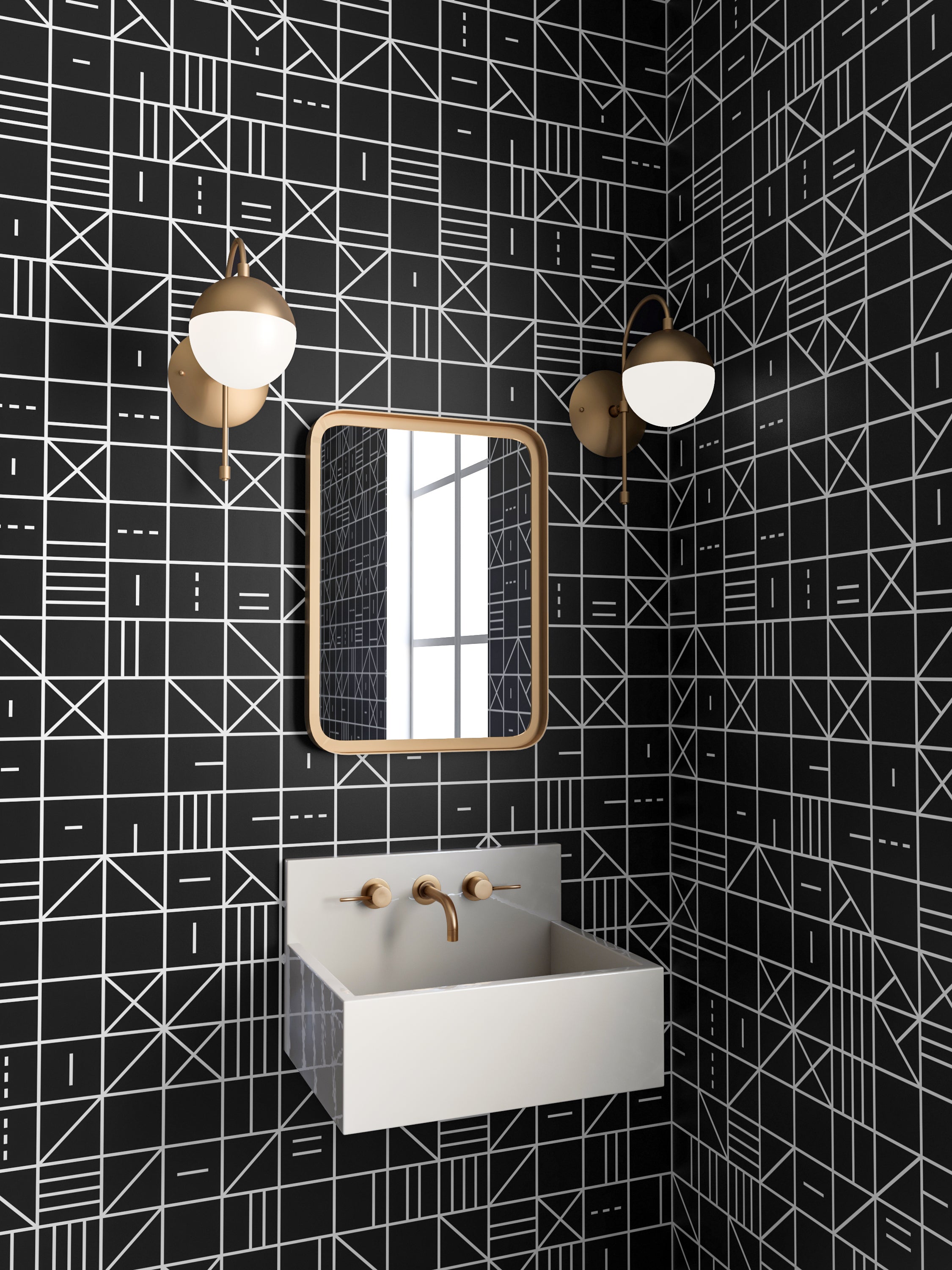 Camino Real© Wallpaper in Black