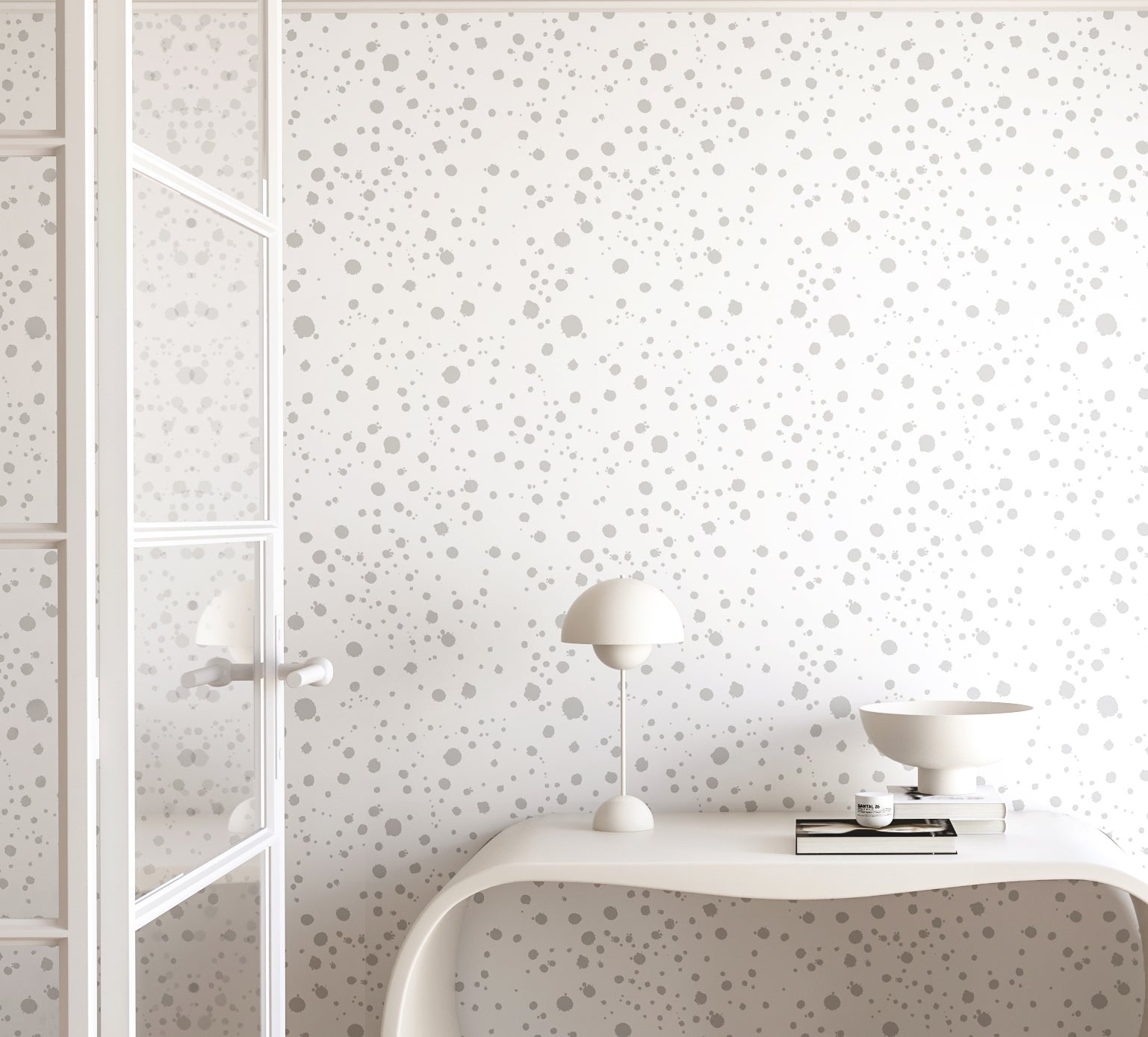 Ink Drop© Wallpaper in Grey