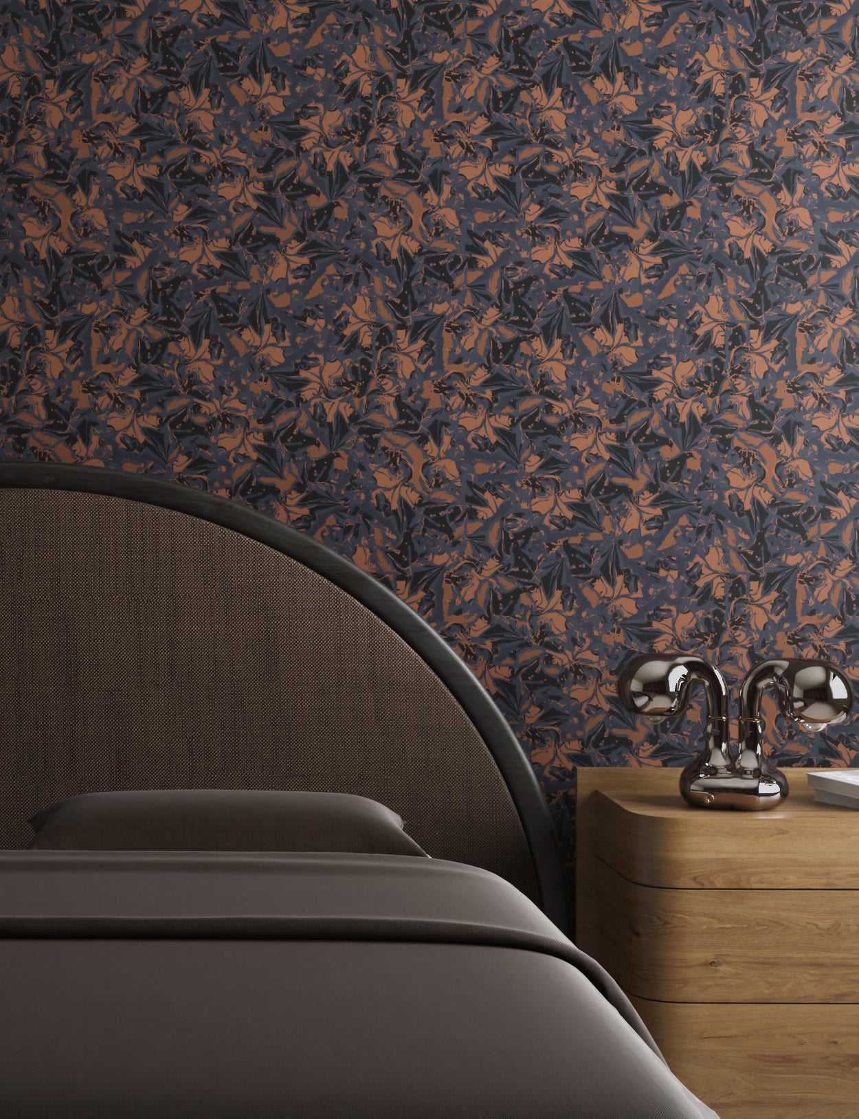 Iris© Wallpaper in Caviar