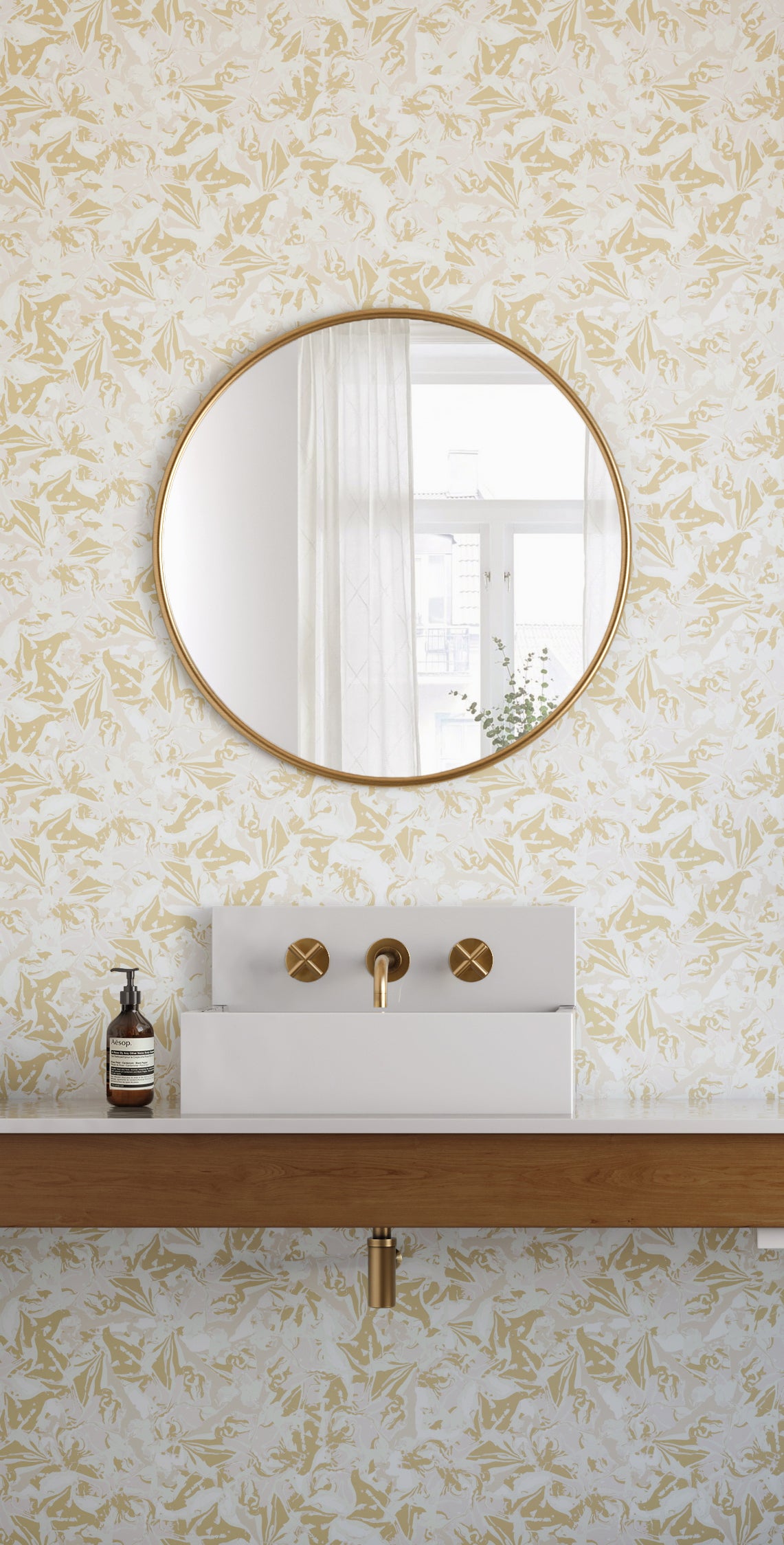 Iris© Wallpaper in Cremé