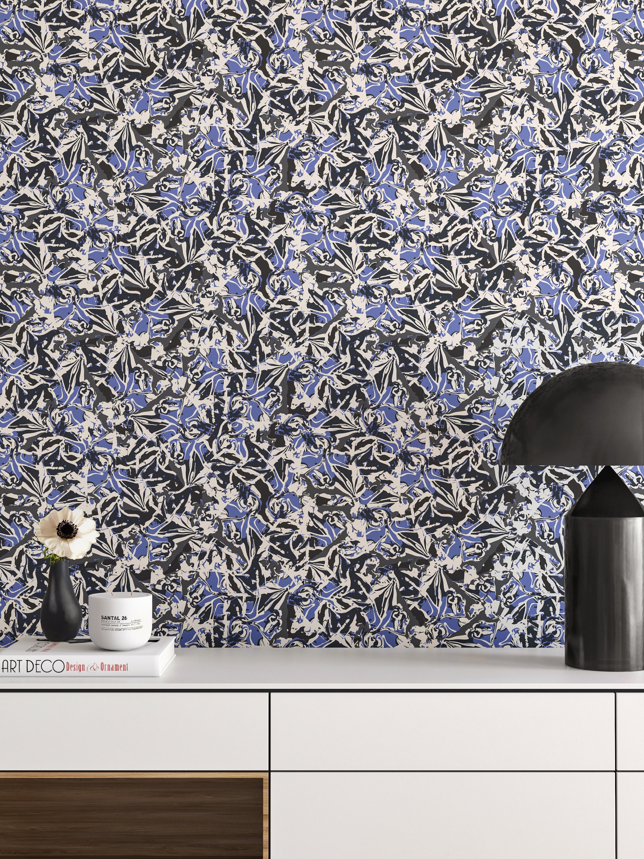 Iris© Wallpaper in Indigo