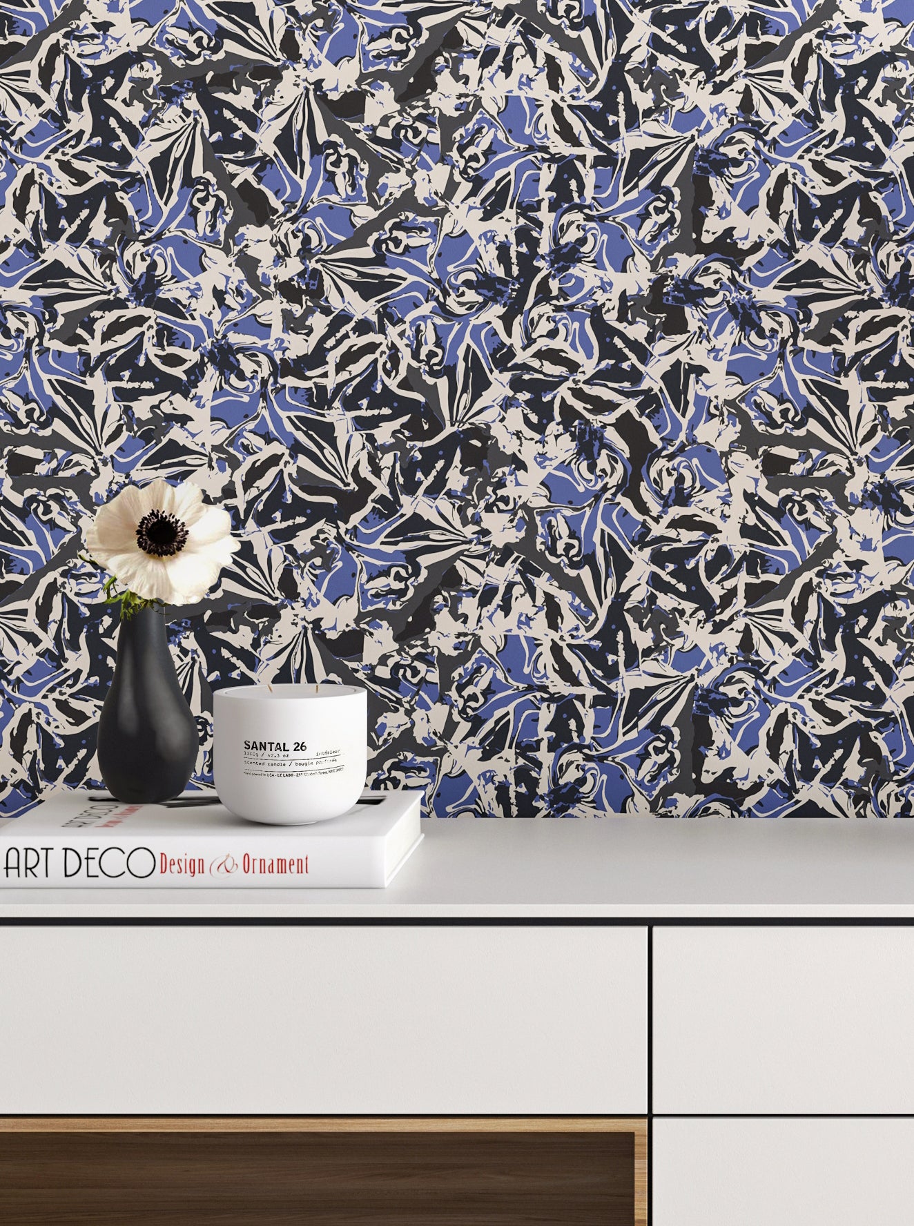 Iris© Wallpaper in Indigo