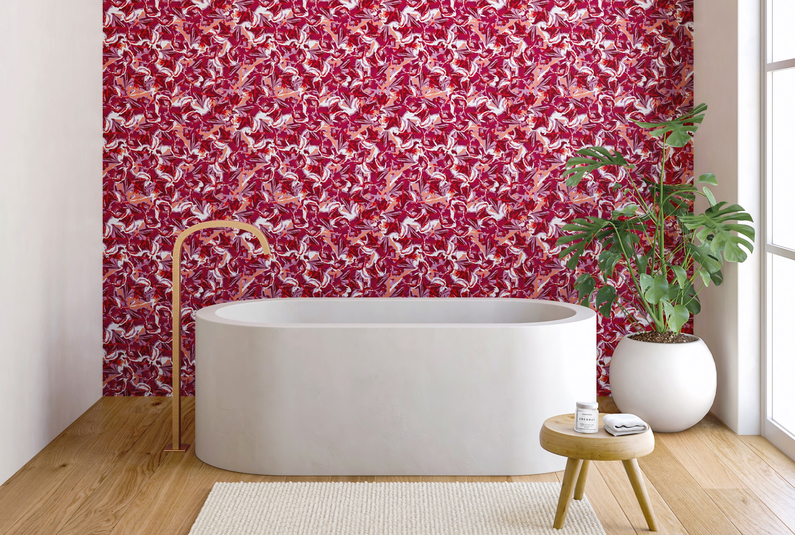 Iris© Wallpaper in Berry