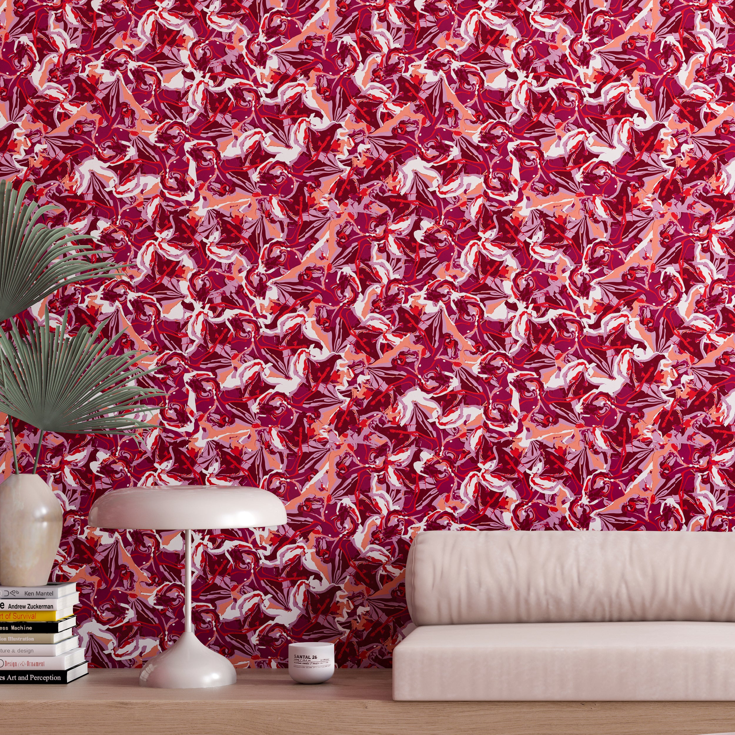 Iris© Wallpaper in Berry