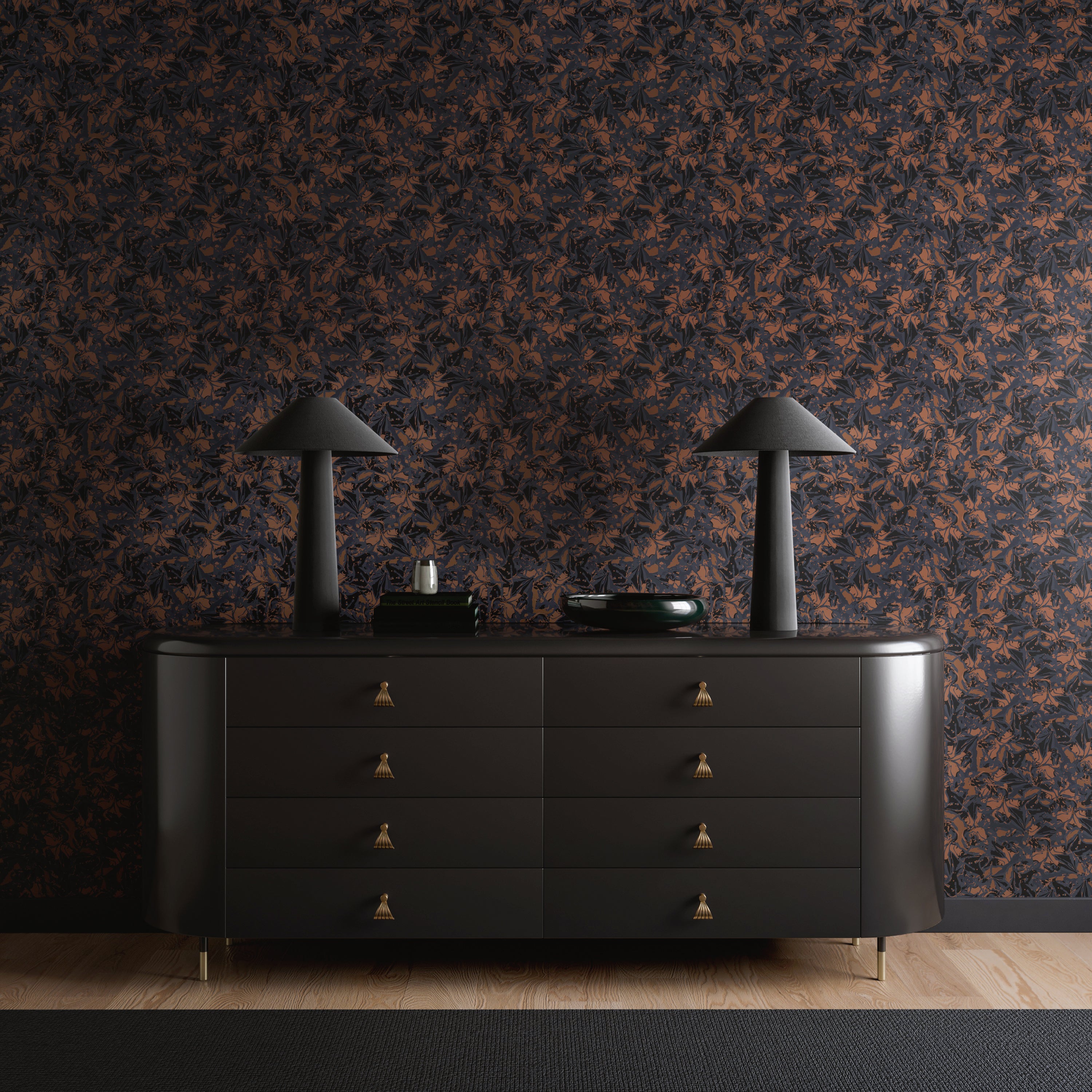 Iris© Wallpaper in Caviar