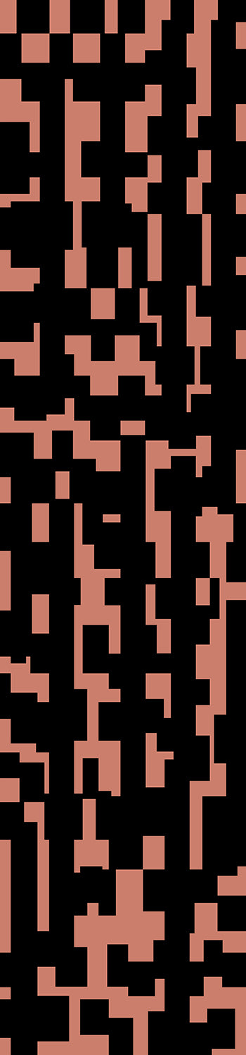 drop it MODERN's Mainframe© Wallpaper in Strawberry Kiss + Black