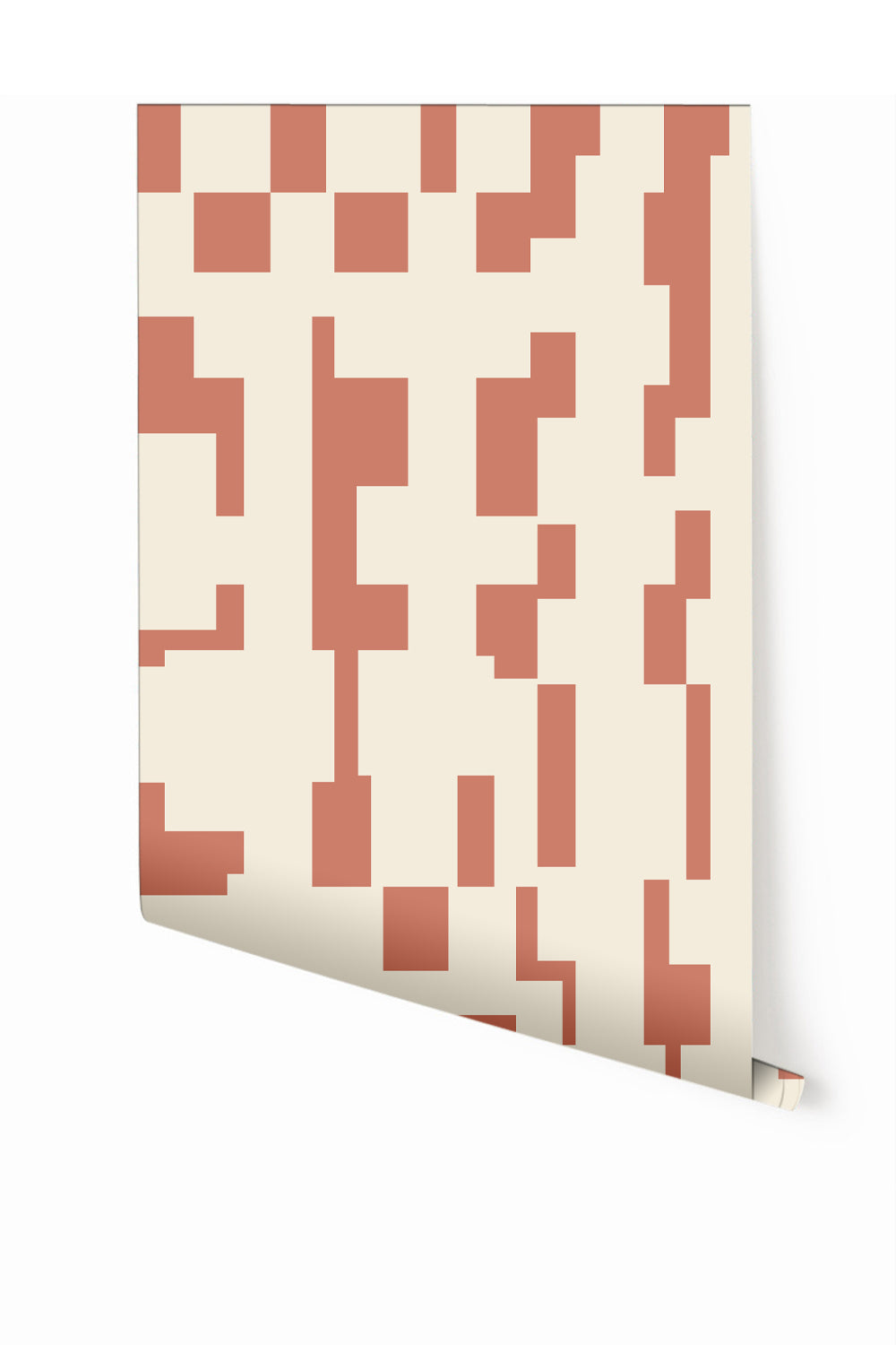 Mainframe© Wallpaper in Strawberry Kiss + Cremé