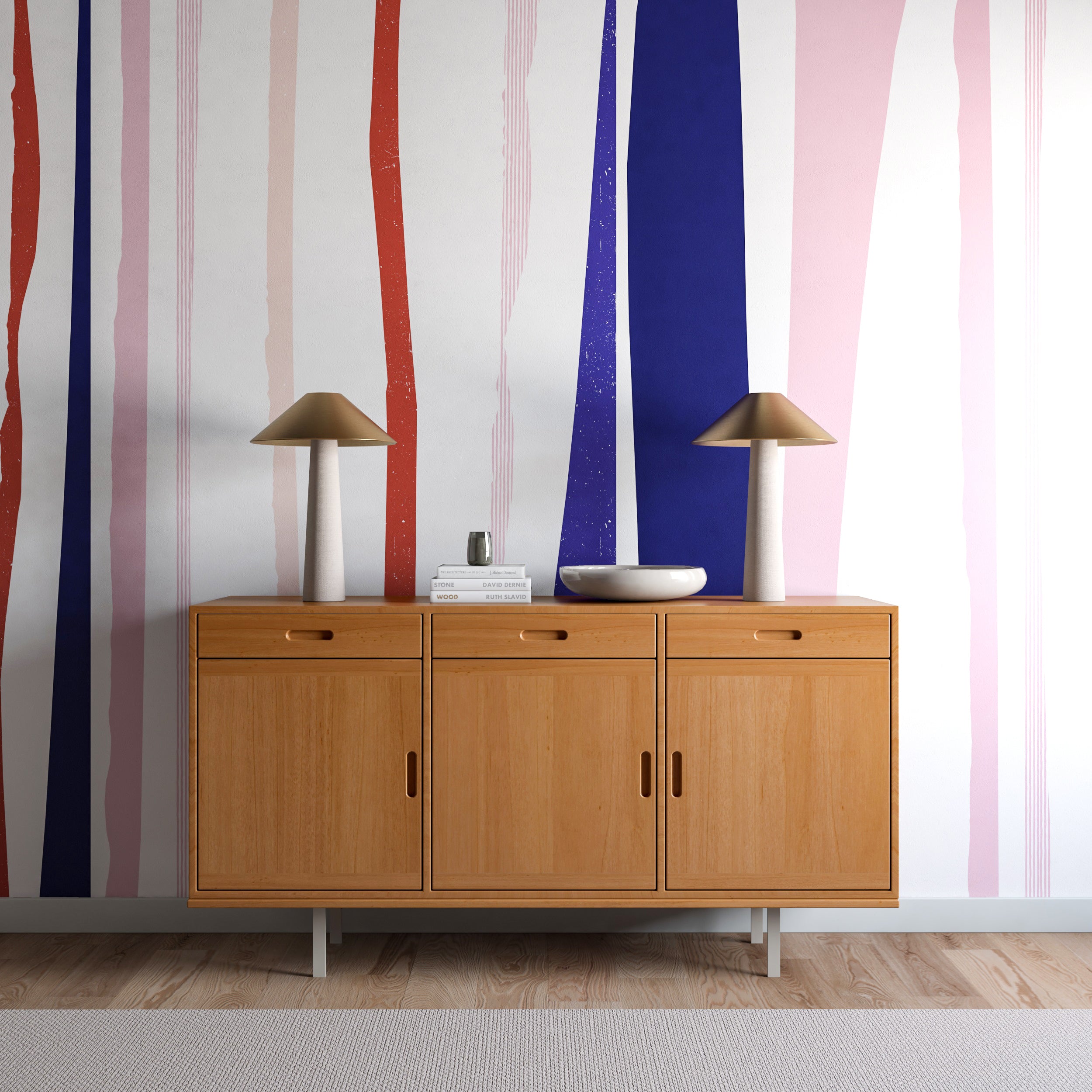 Longitude© Mural Wallpaper in Elderflower