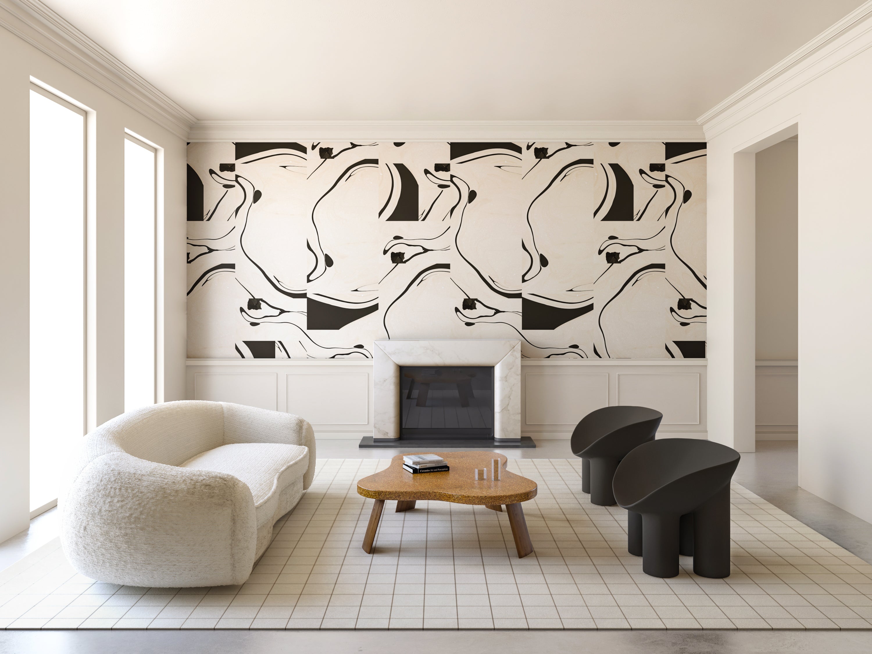 Magma© Wallpaper in Ebony