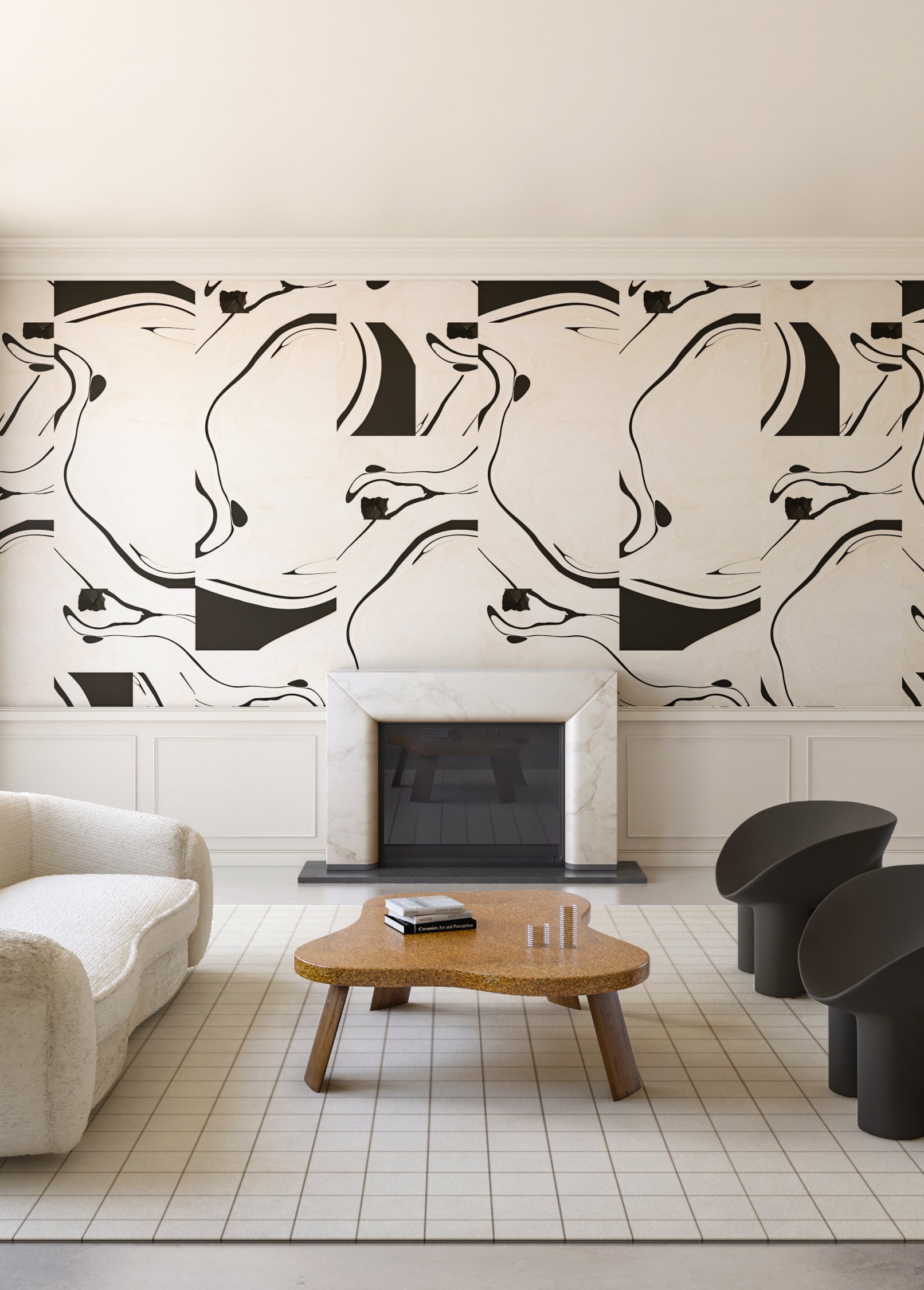 Magma© Wallpaper in Ebony