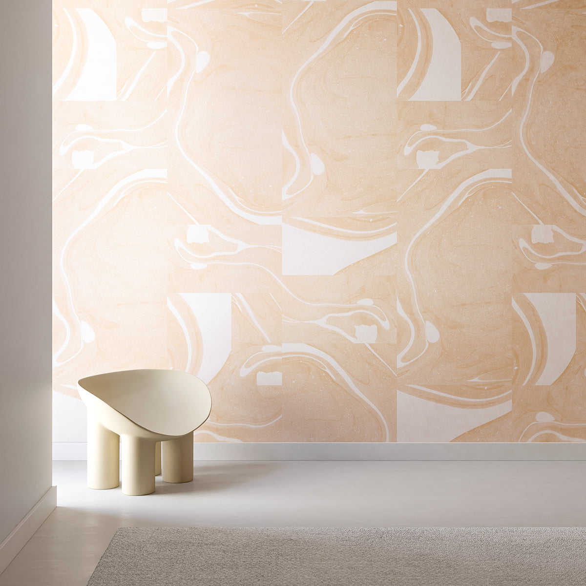 Magma© Wallpaper in Peach