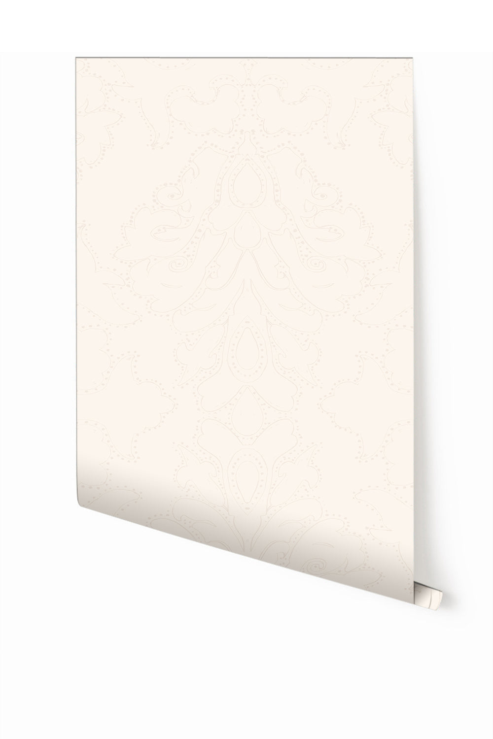 Western Damask© Wallpaper in Milk