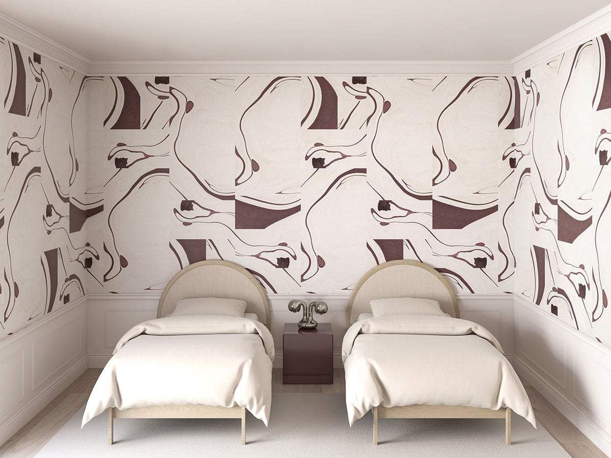 Magma© Wallpaper in Cabernet