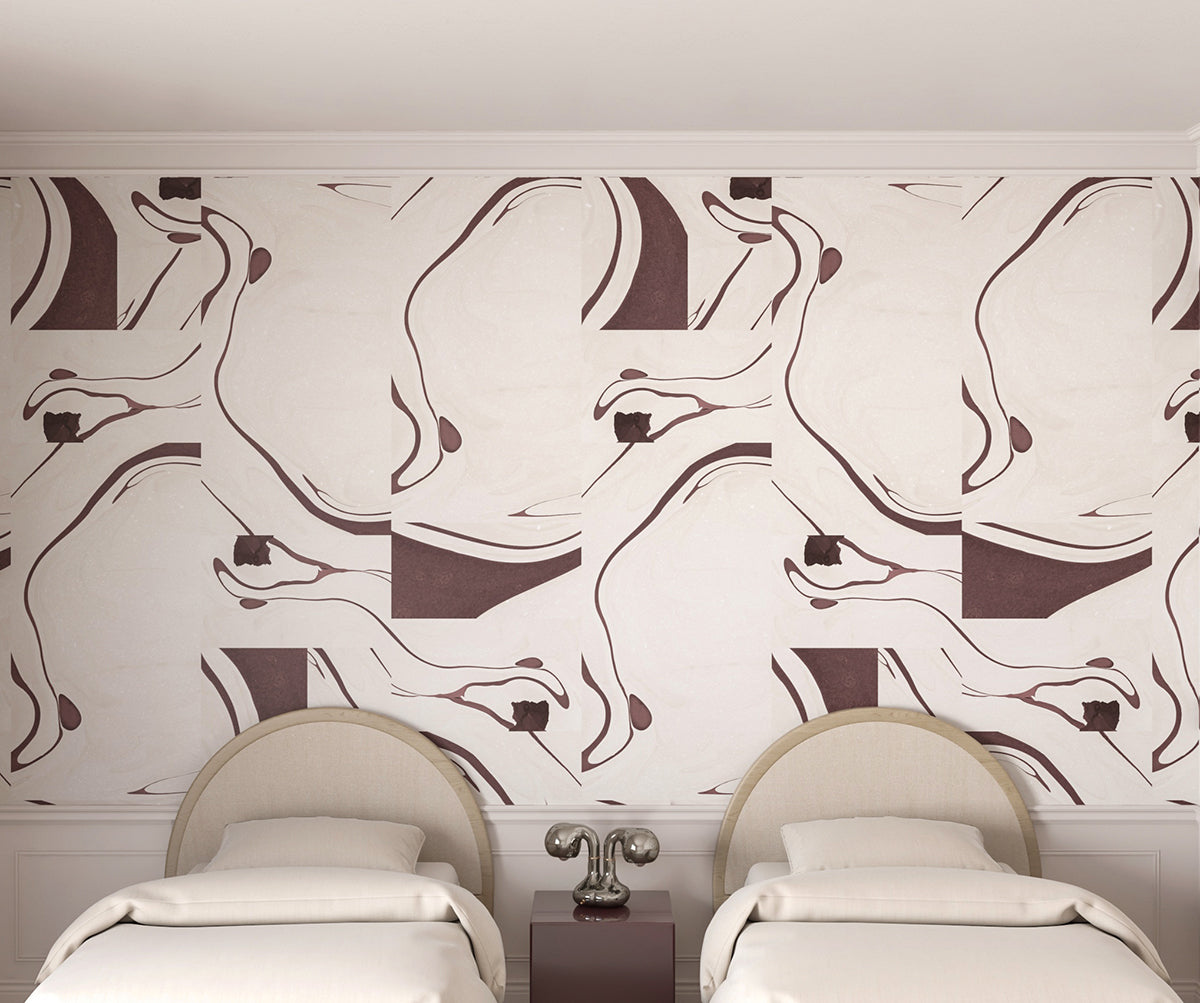 Magma© Wallpaper in Cabernet