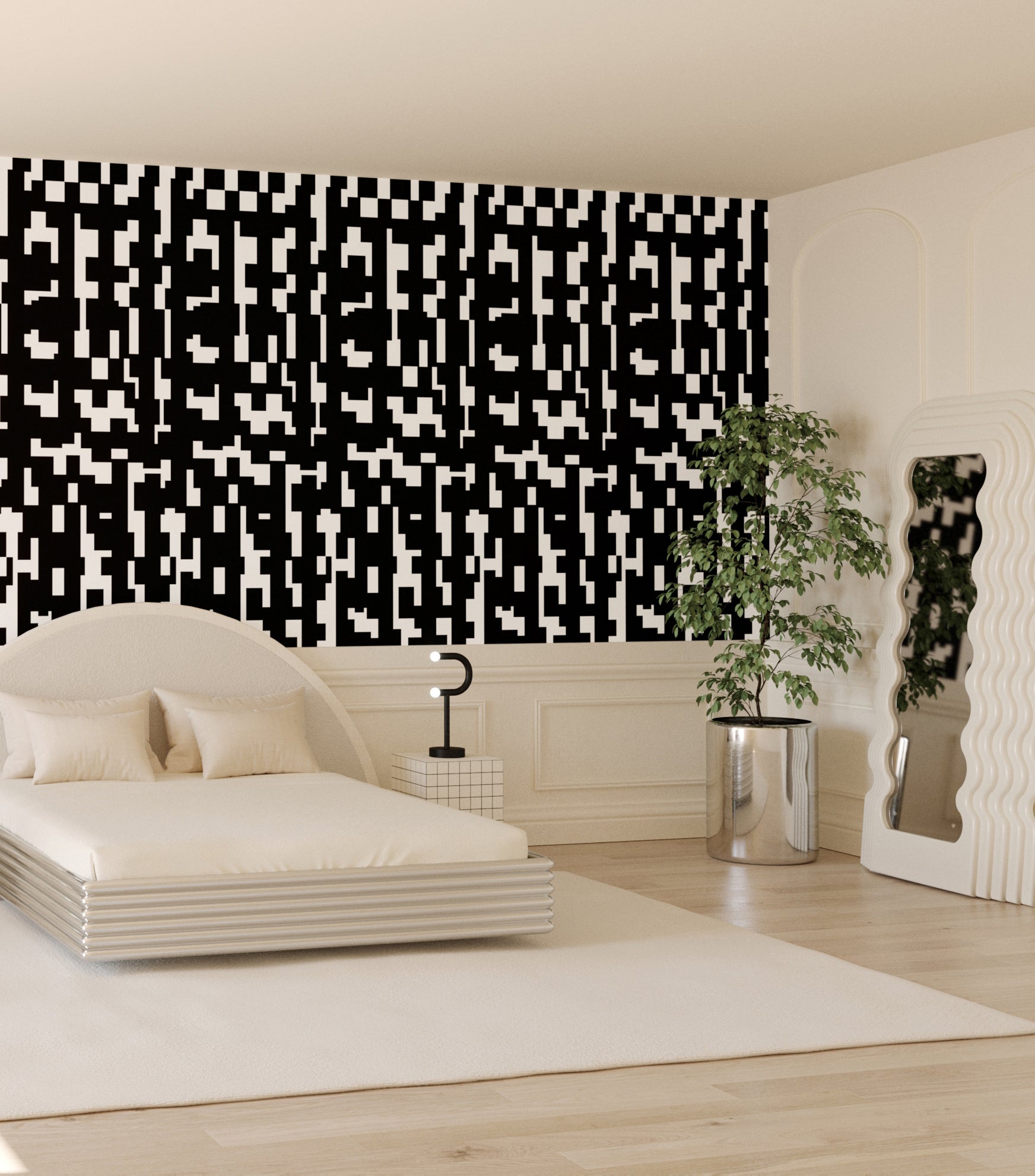 Mainframe© Wallpaper in Black + White