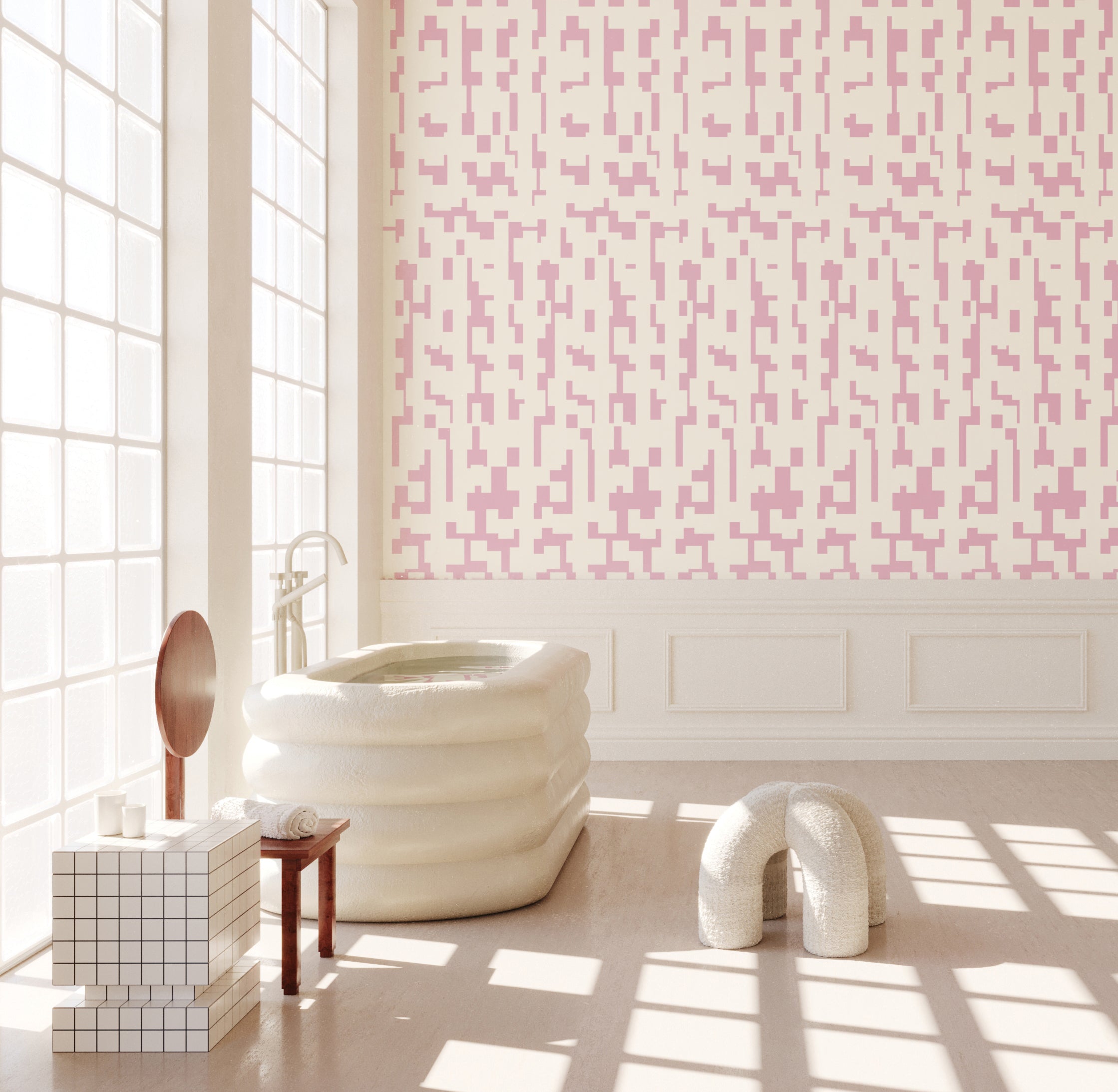 Mainframe© Wallpaper in Care Bear + Cremé