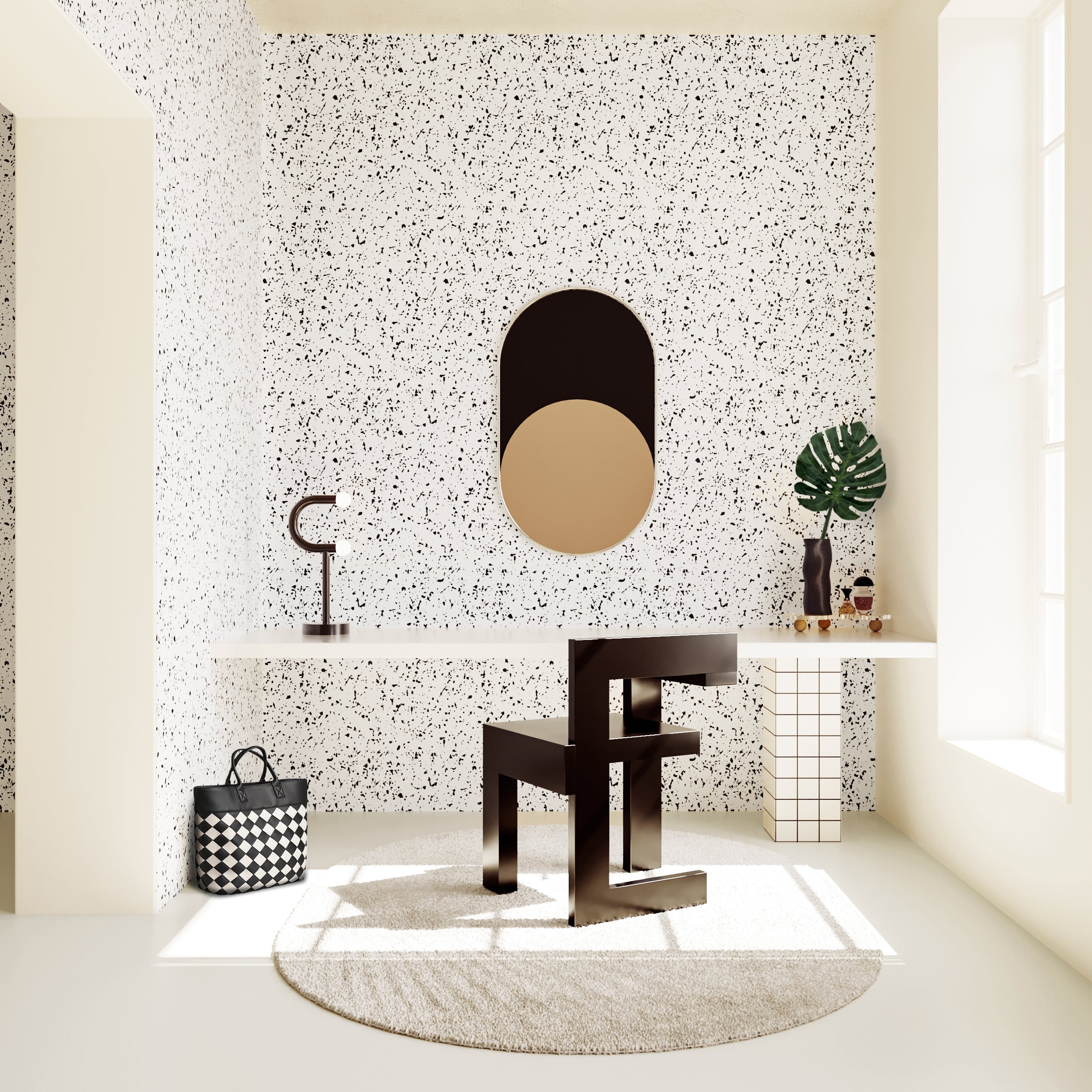 Memphis© Wallpaper in Black + White