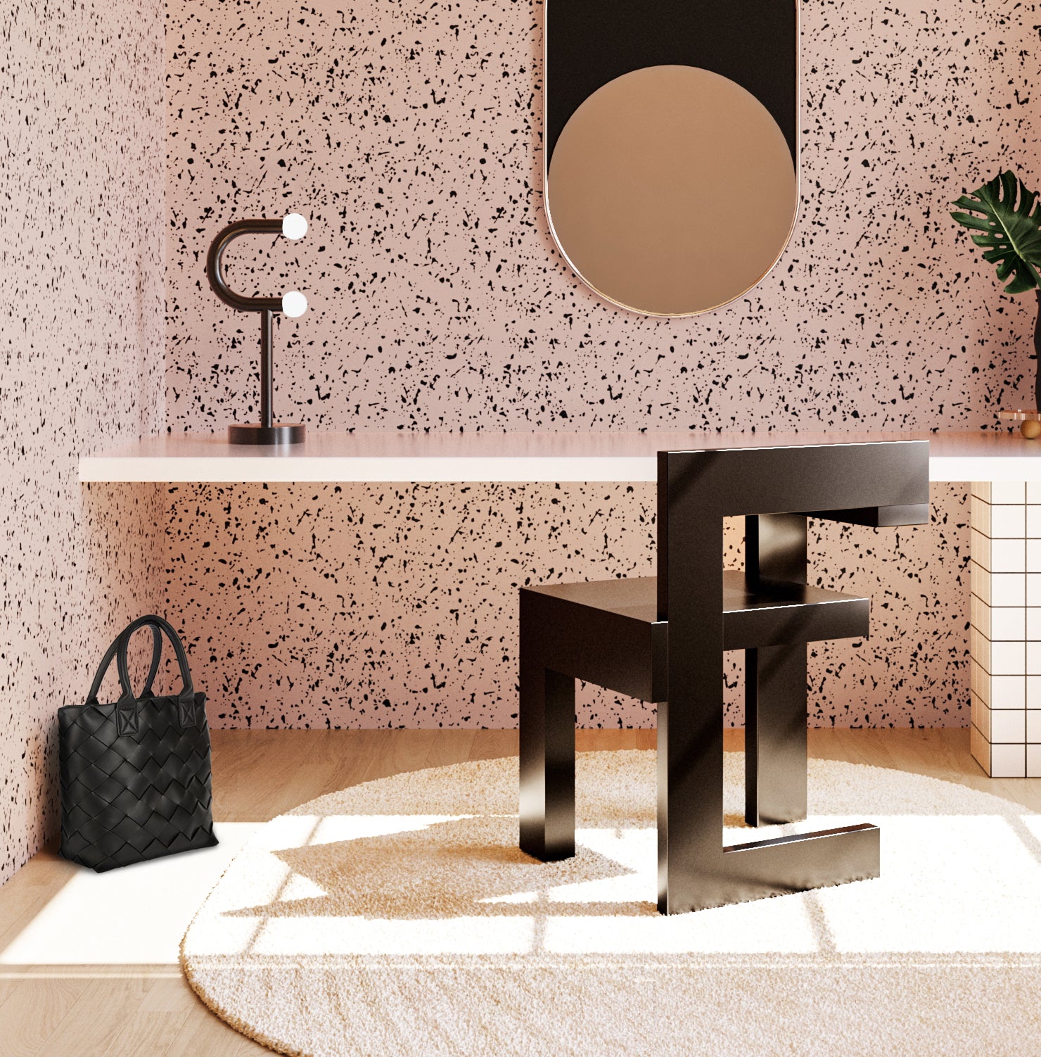 Memphis© Wallpaper in Ferris + Black