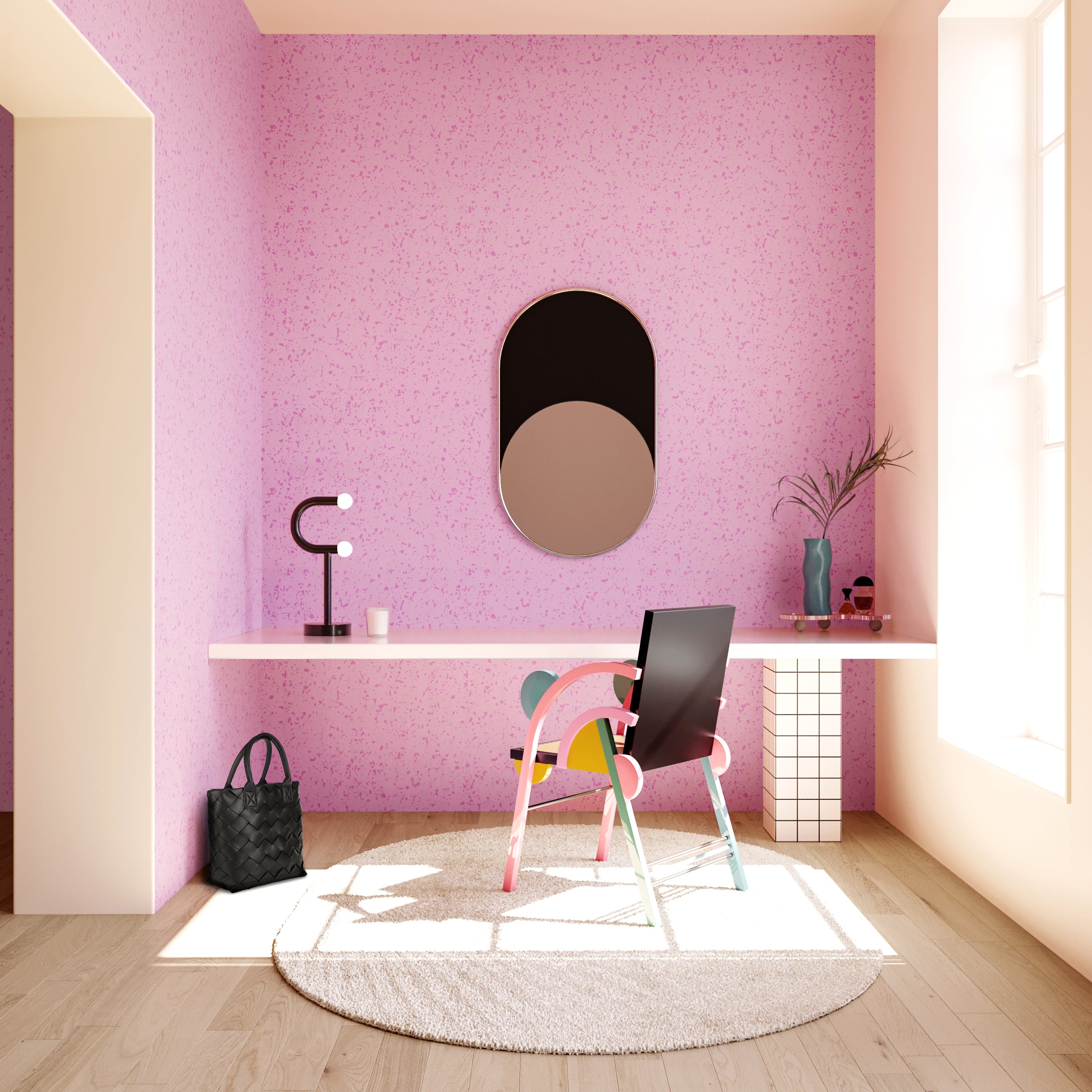 Memphis© Wallpaper in Pretty in Pink