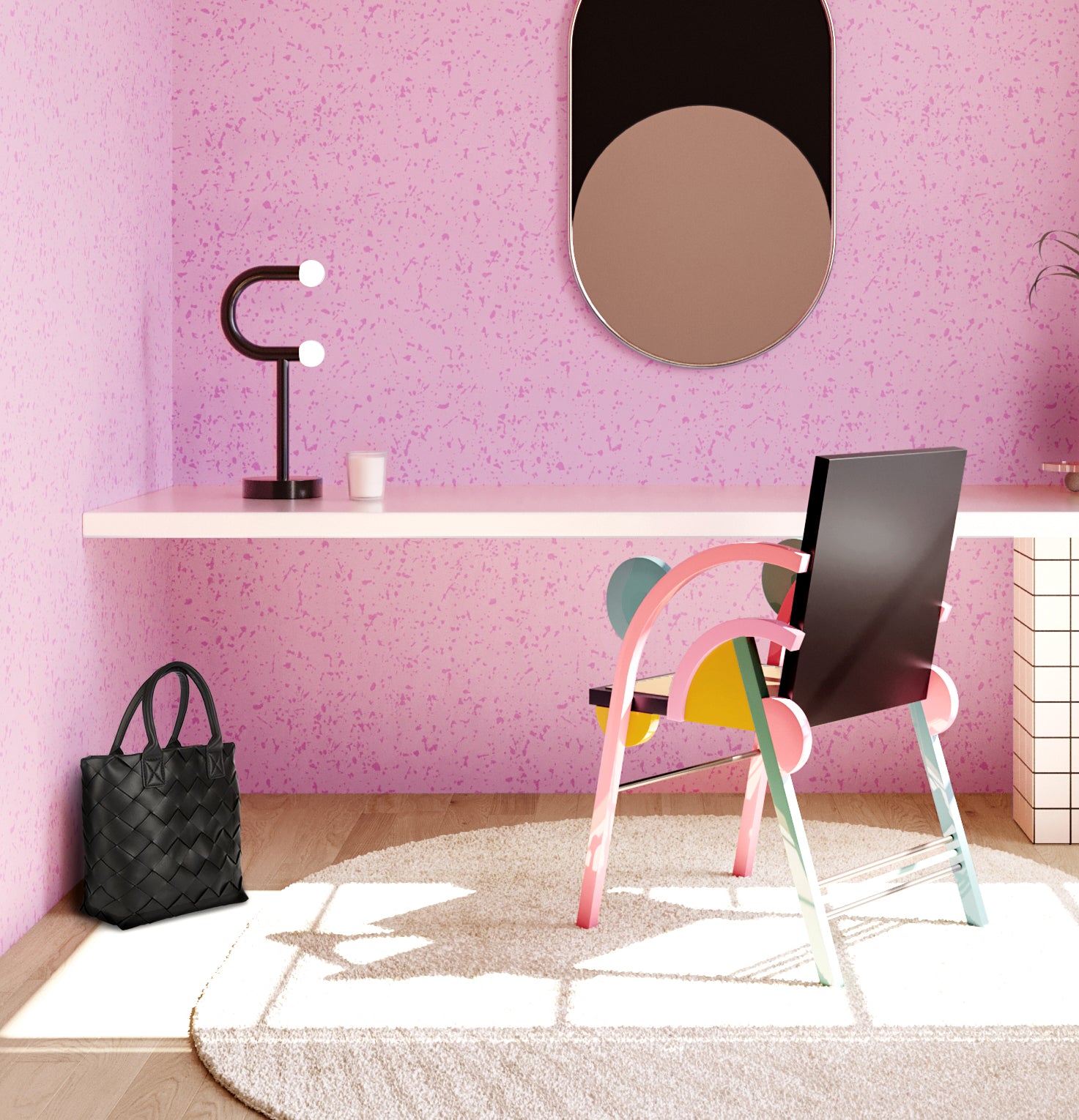 Memphis© Wallpaper in Pretty in Pink