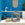Mezzaluna© Mural Wallpaper in Electric Blue + Cremé