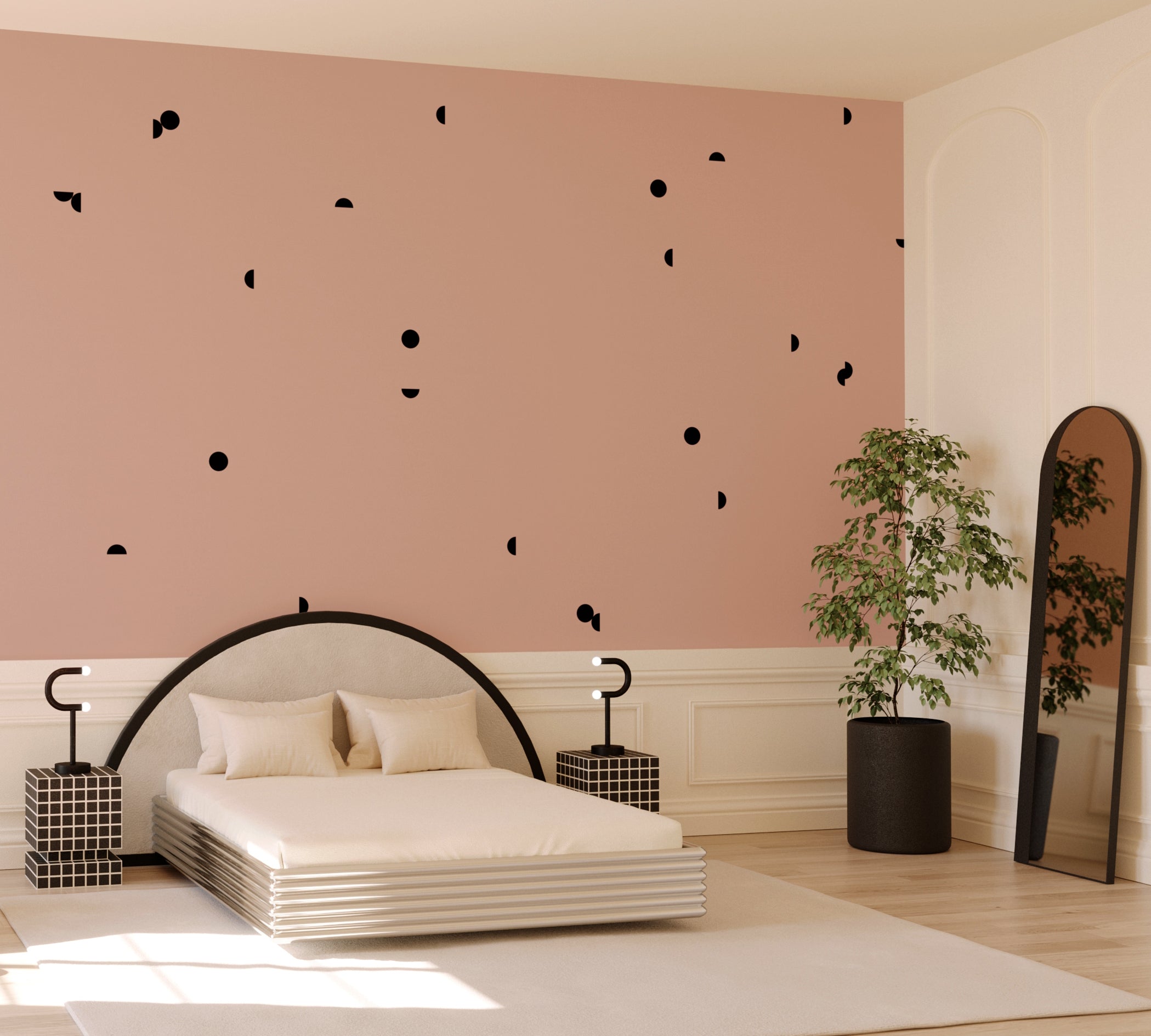 Mezzaluna© Wallpaper in Ferris + Black