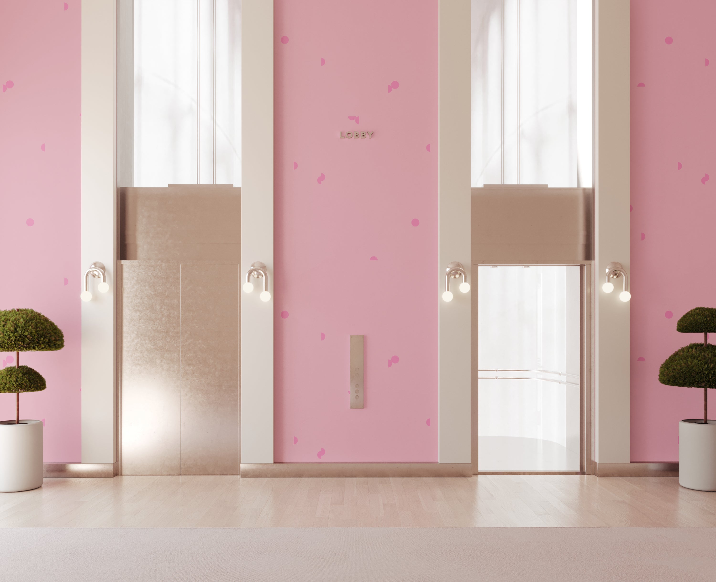 Mezzaluna© Wallpaper in Pretty in Pink