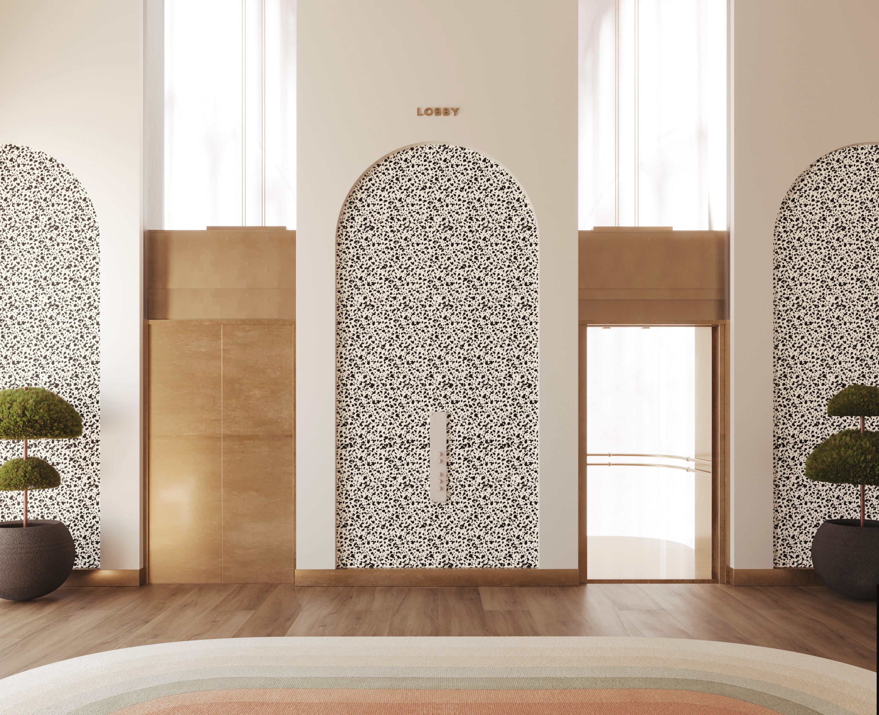 Milano© Wallpaper in Black + Cremé