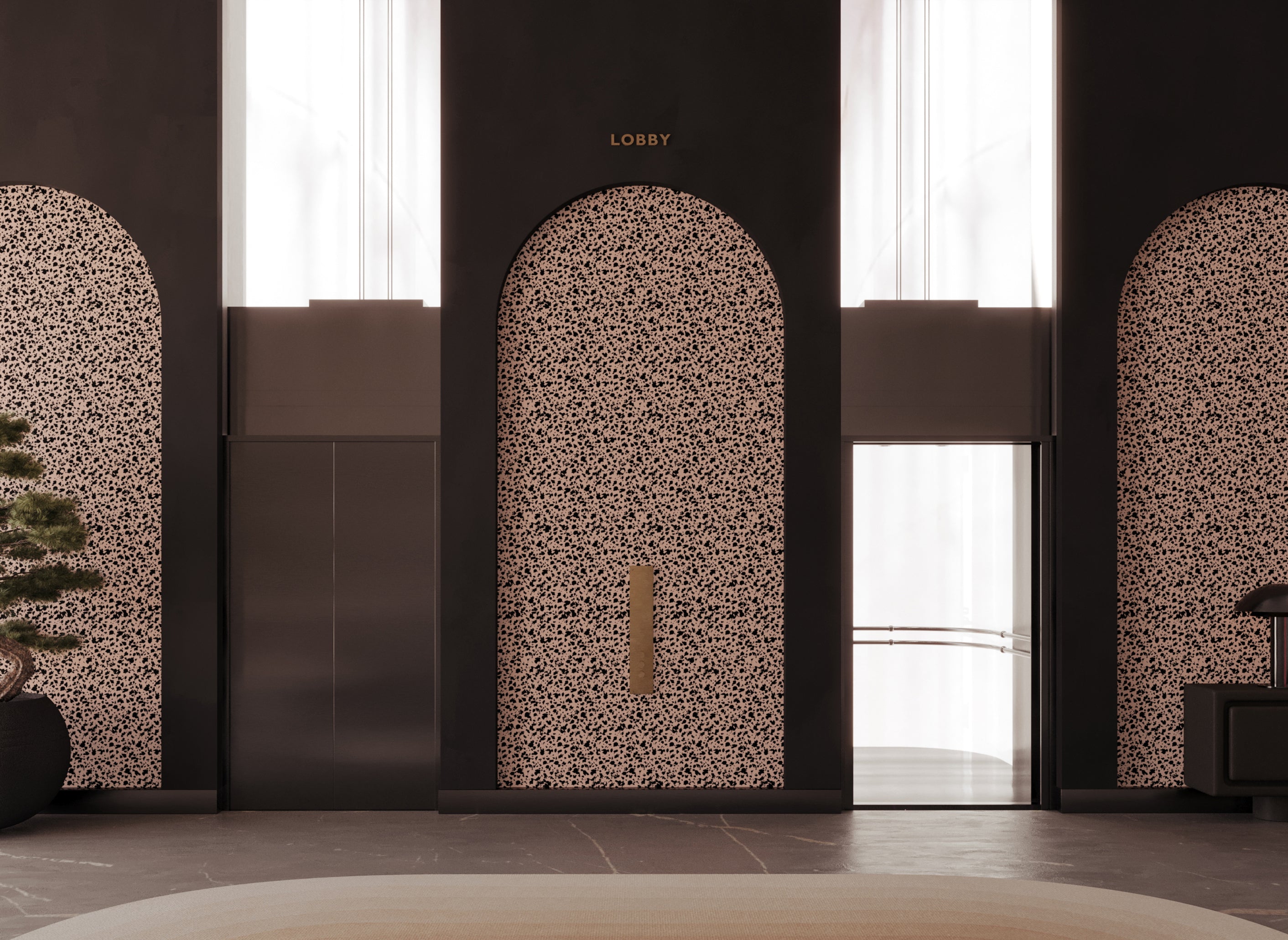 Milano© Wallpaper in Ferris + Black