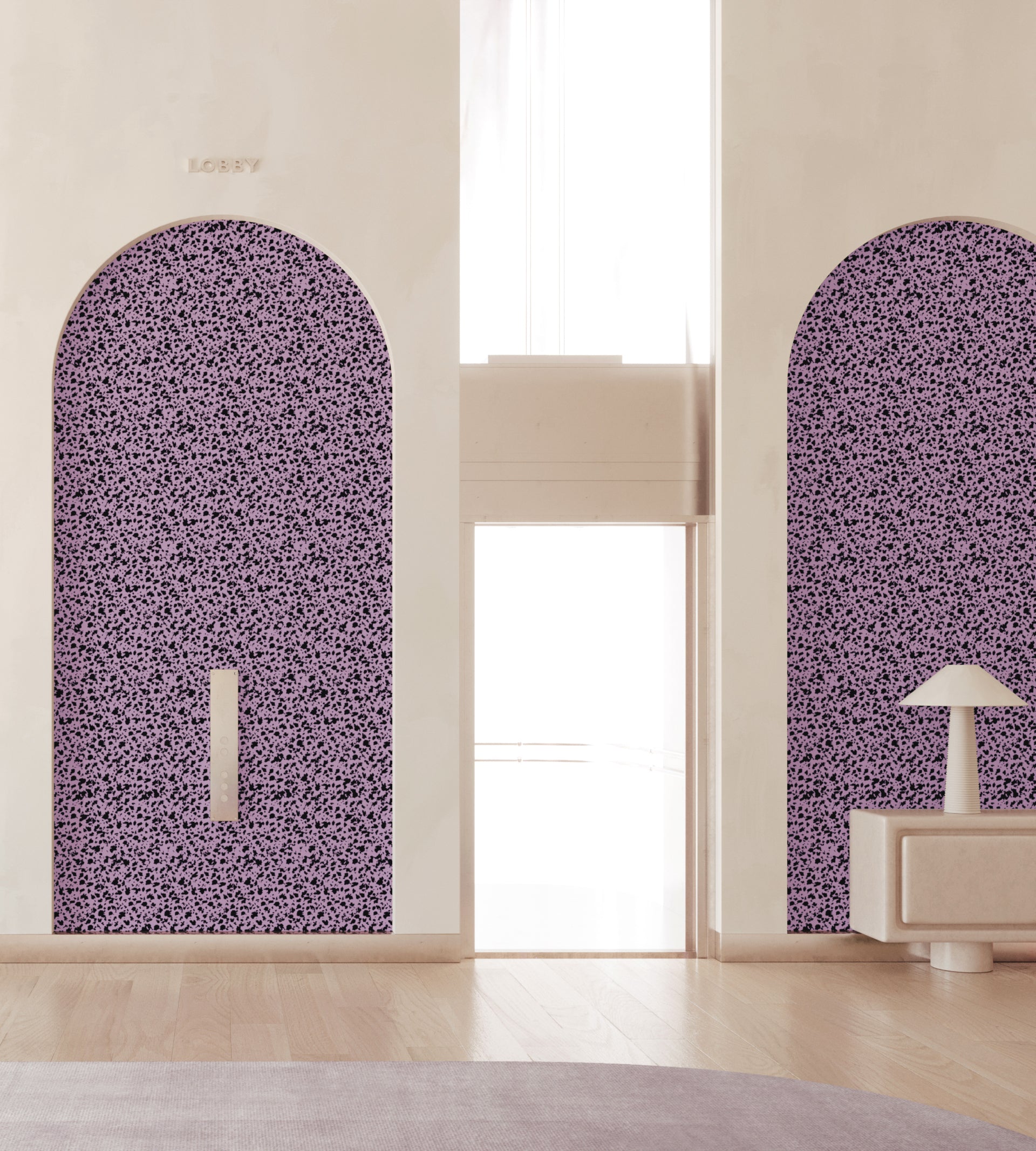 Milano© Wallpaper in Purple Rain + Black