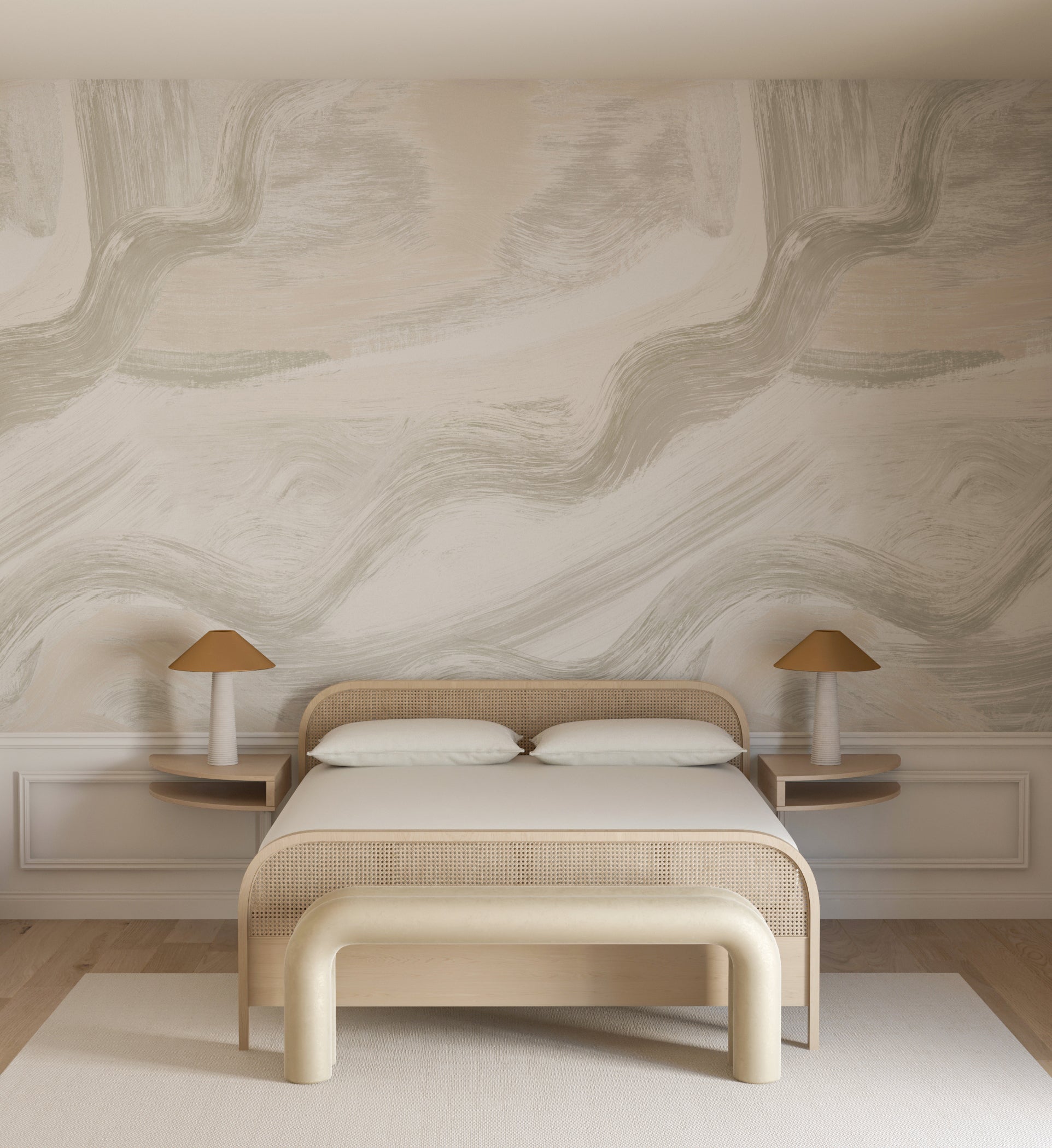 Modern Art© Mural Wallpaper in Sage