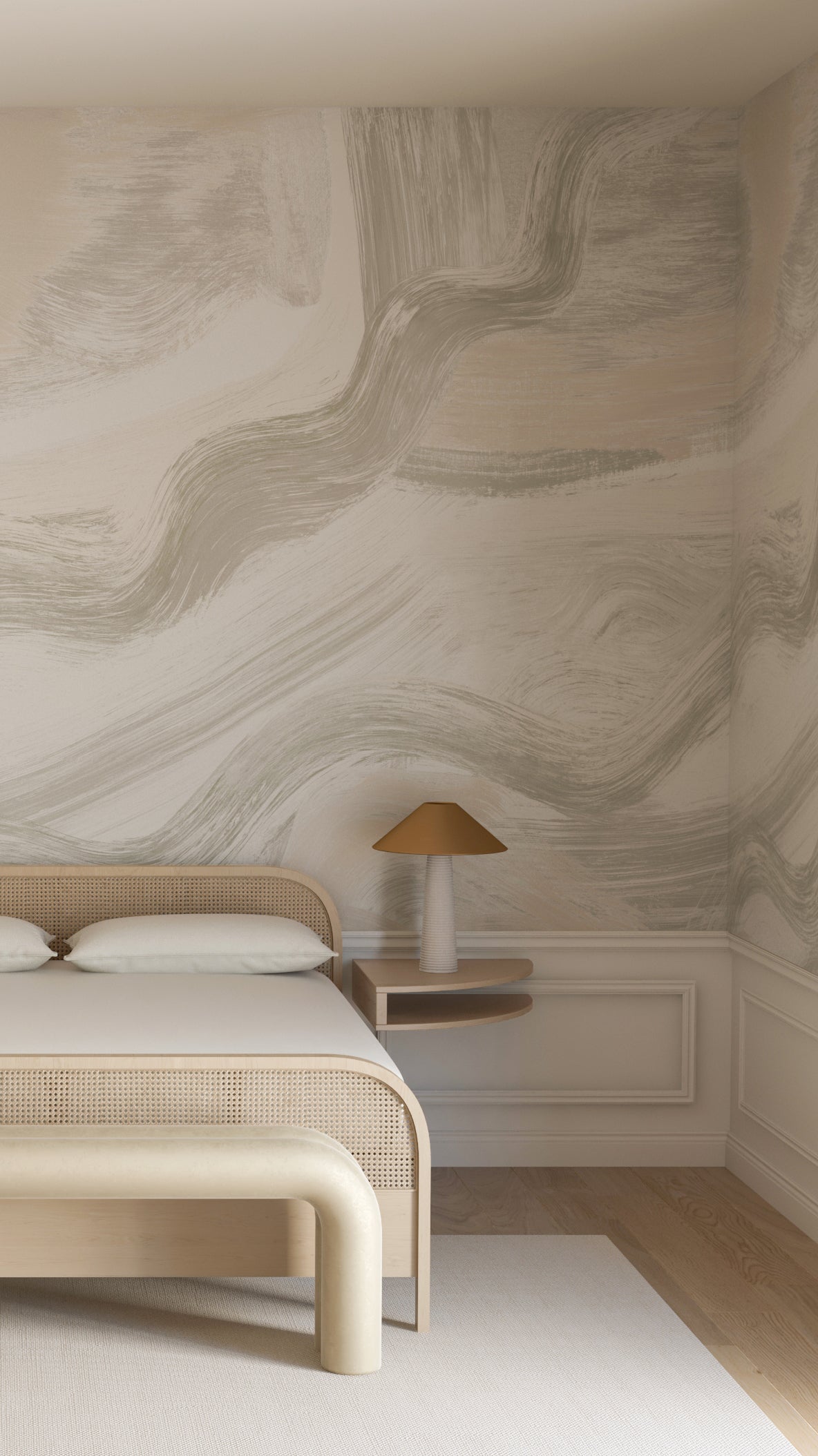 Modern Art© Mural Wallpaper in Sage