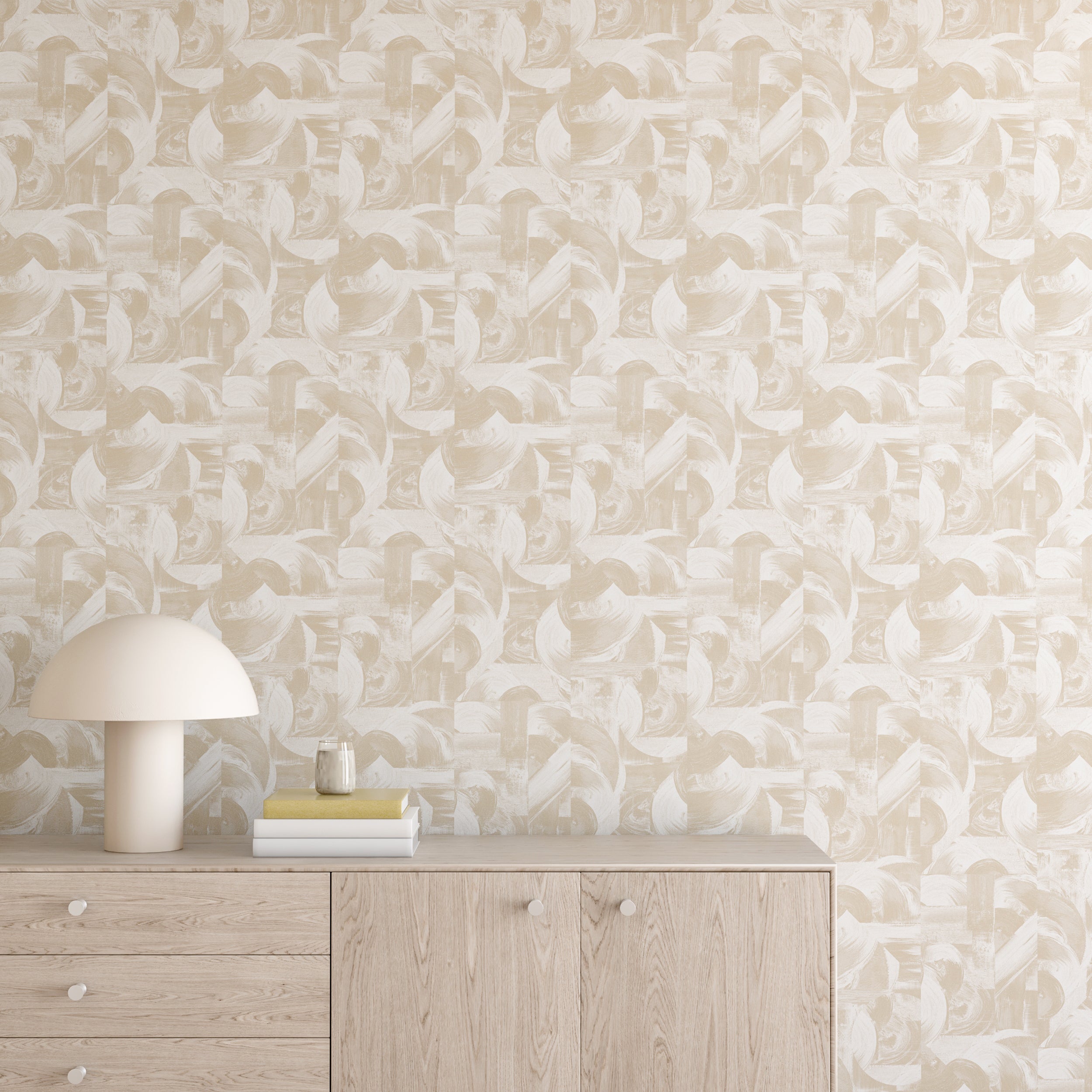 Block Party© Wallpaper in Sand