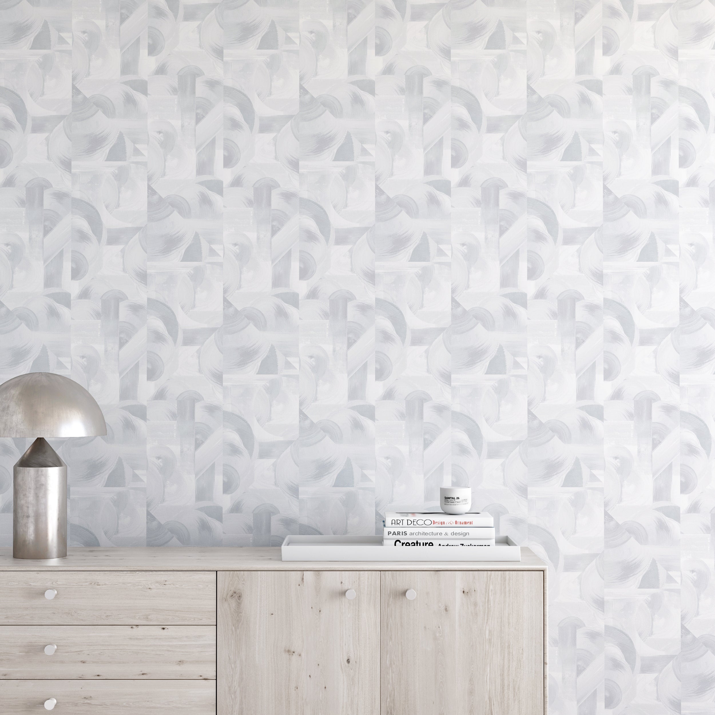 Block Party© Wallpaper in Grey