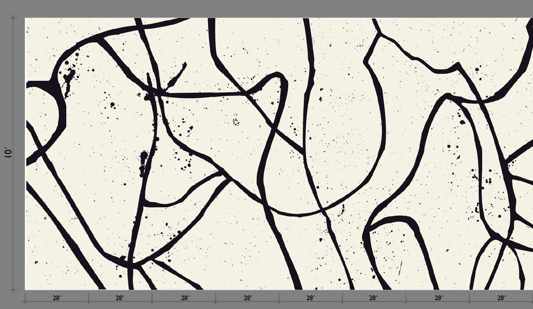 Playground© Mural Wallpaper in Black + Cremé