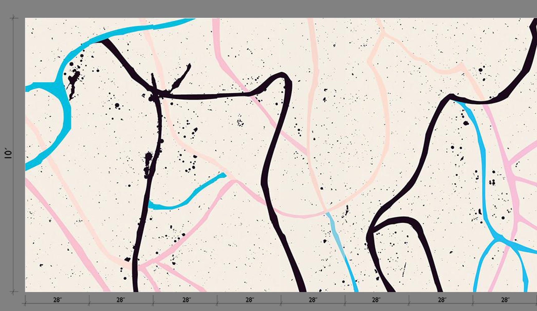 Playground© Mural Wallpaper in Pink + Blue