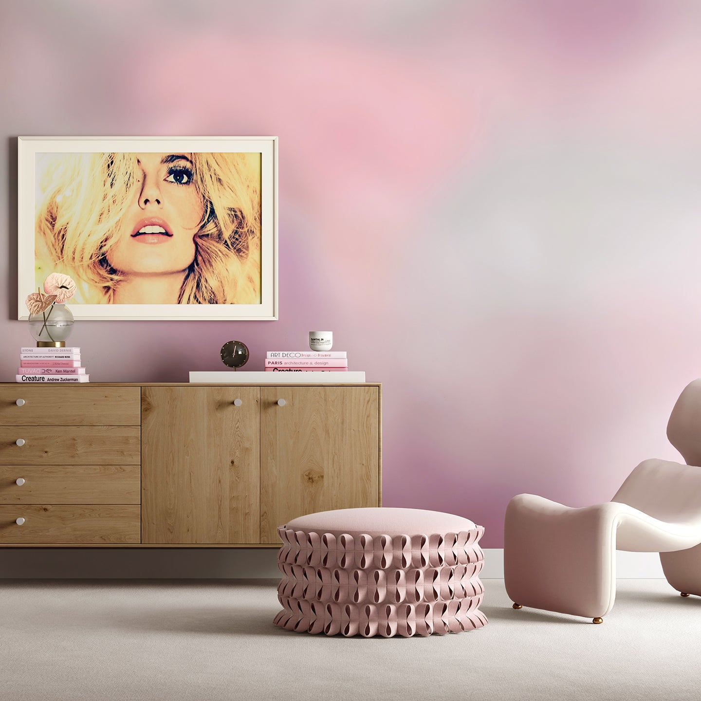 Electricity© Mural Wallpaper in Purple Haze