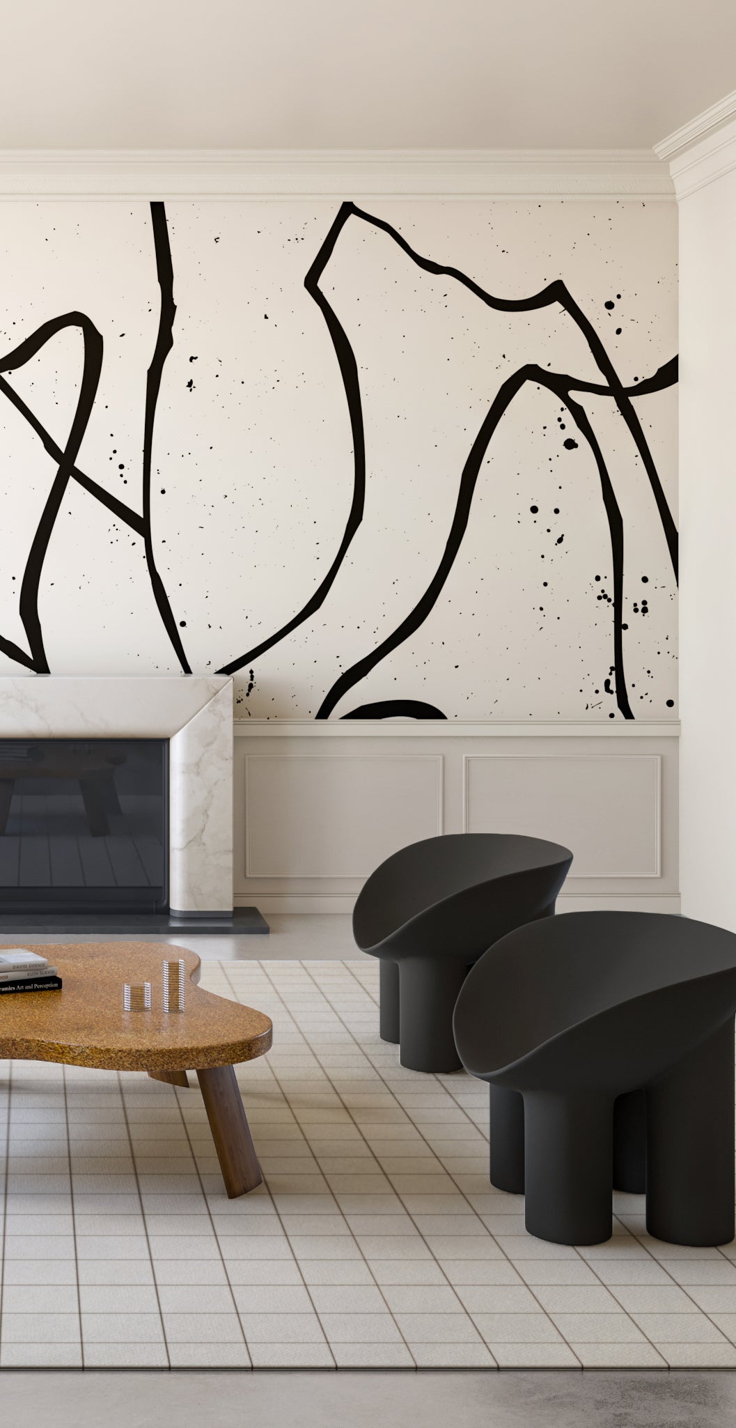 Playground© Mural Wallpaper in Black + White