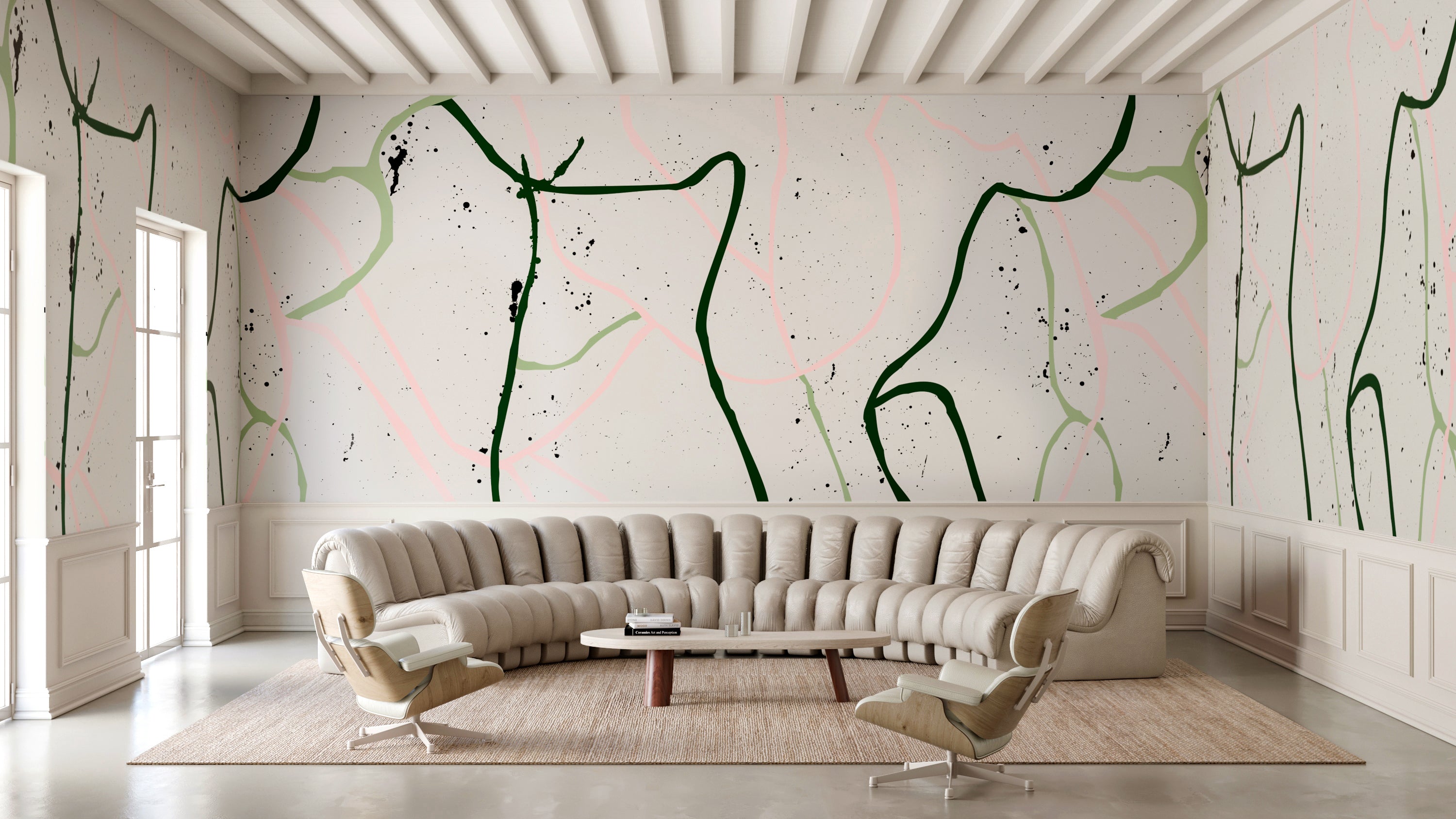 Playground© Mural Wallpaper in Olive