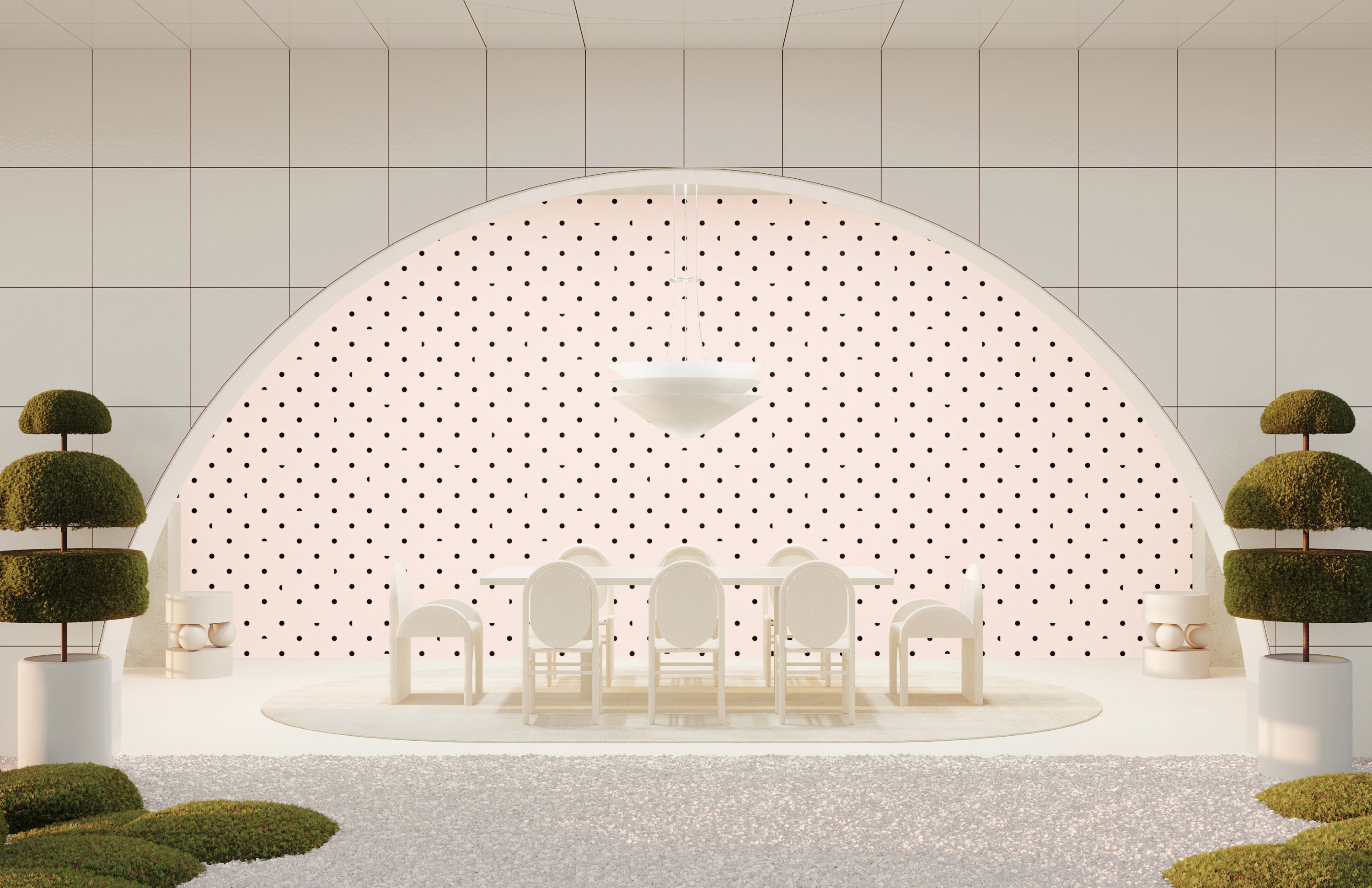 Pretty Woman© Wallpaper in Flamingo + Black