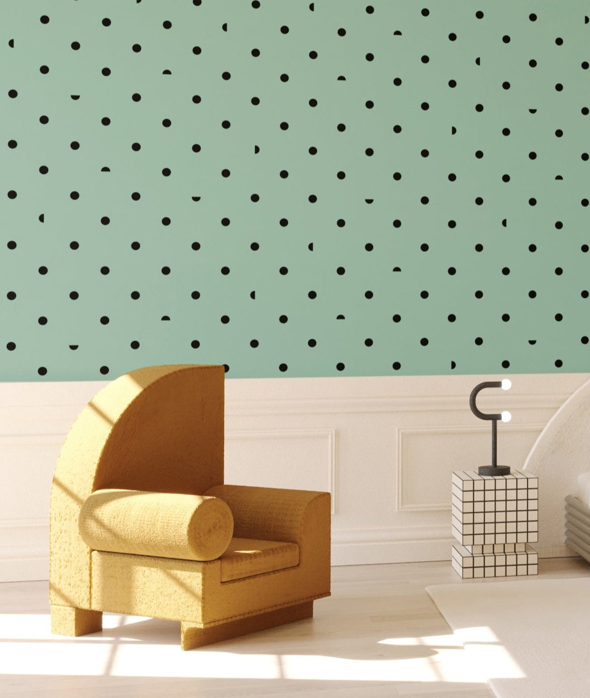 Pretty Woman© Wallpaper in Teal + Black