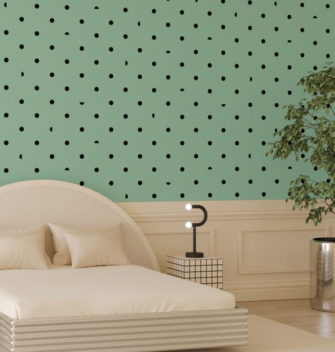 Pretty Woman© Wallpaper in Teal + Black