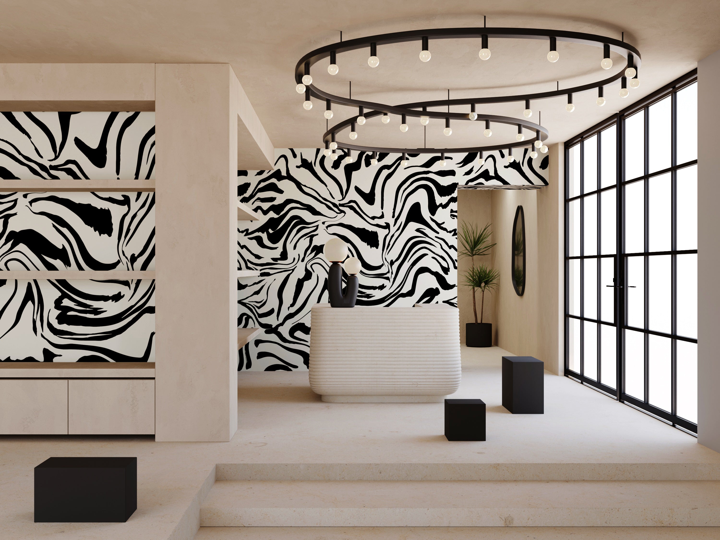 Primal© Mural Wallpaper in Alabaster