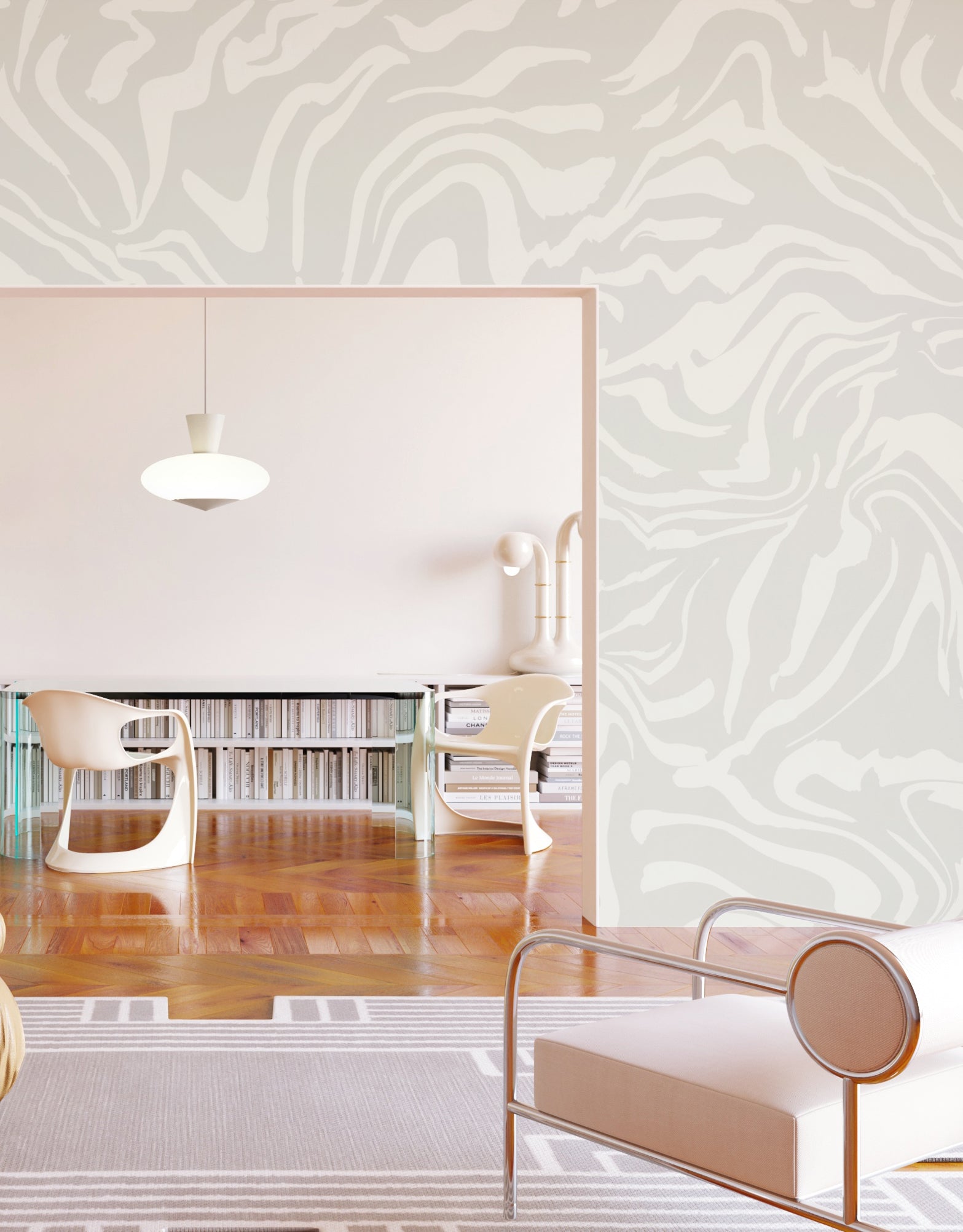 Primal© Mural Wallpaper in Slate