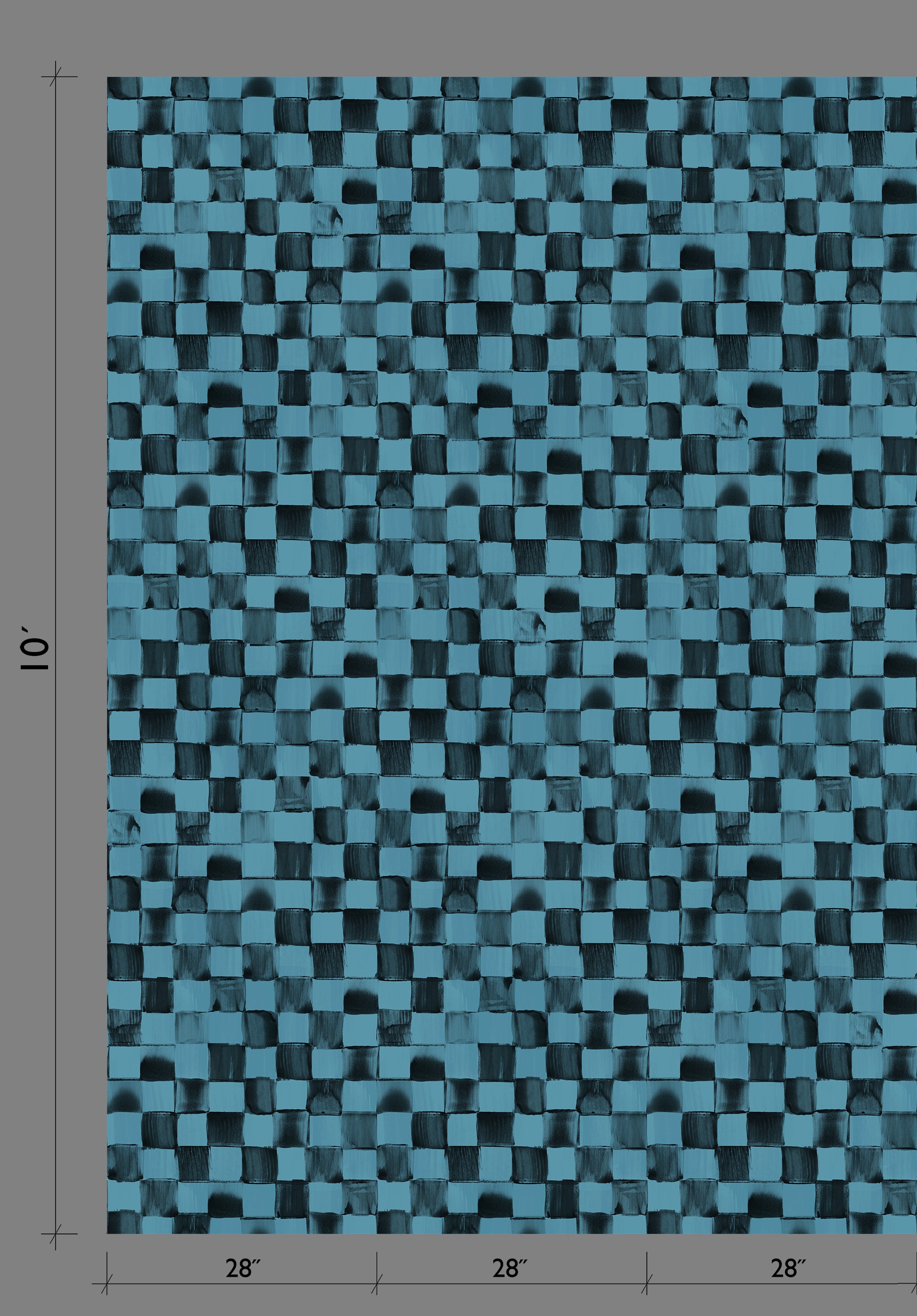 Quadrata© Wallpaper in Aqua Net + Black