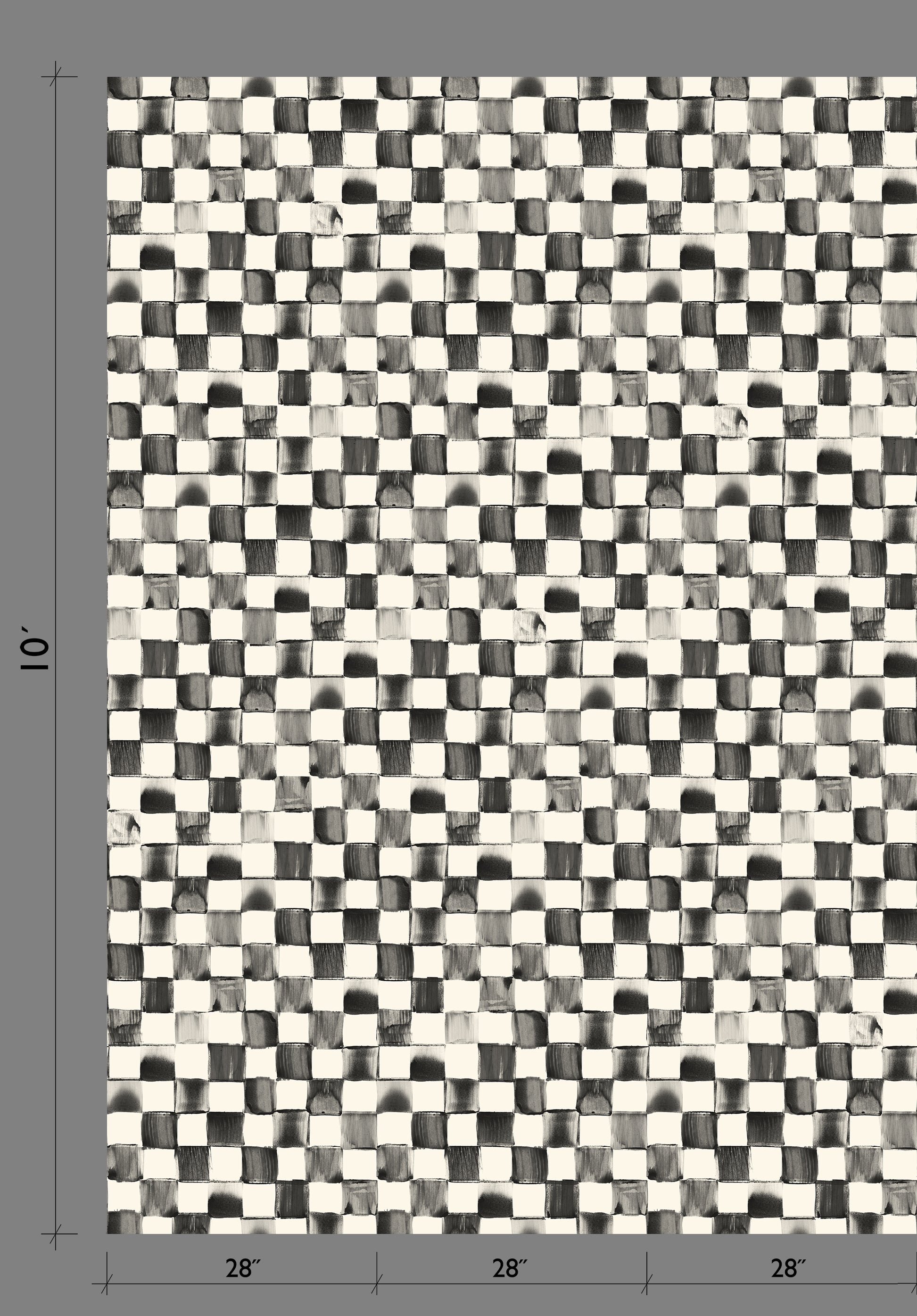 Quadrata© Wallpaper in Black + Cremé