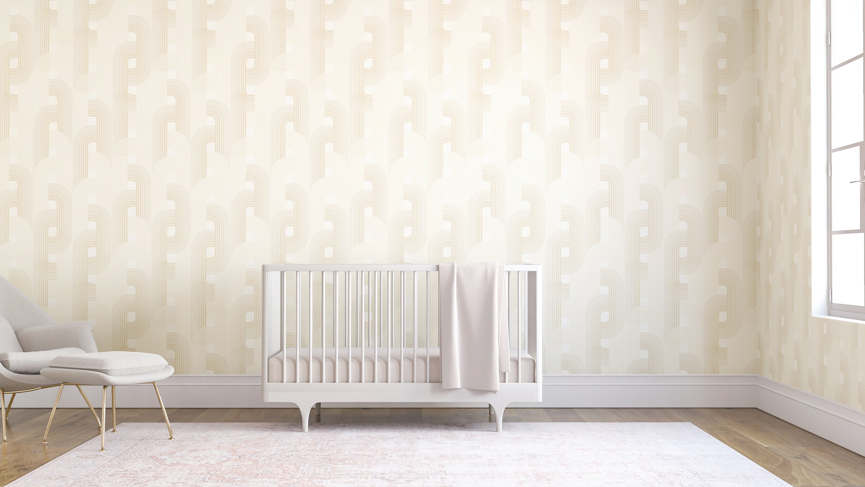 Raceway© Wallpaper in Bone