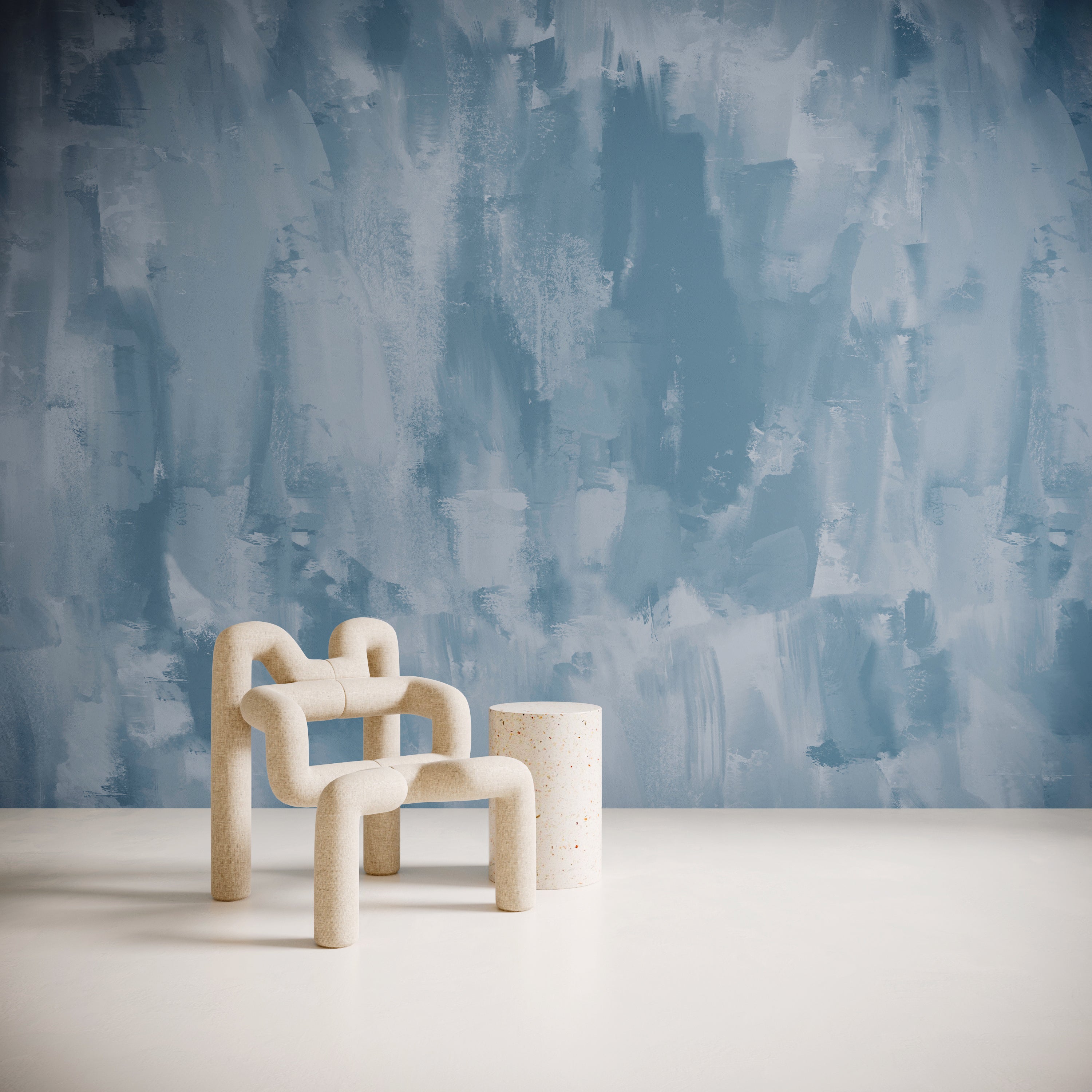 Rock Steady© Mural Wallpaper in Indigo